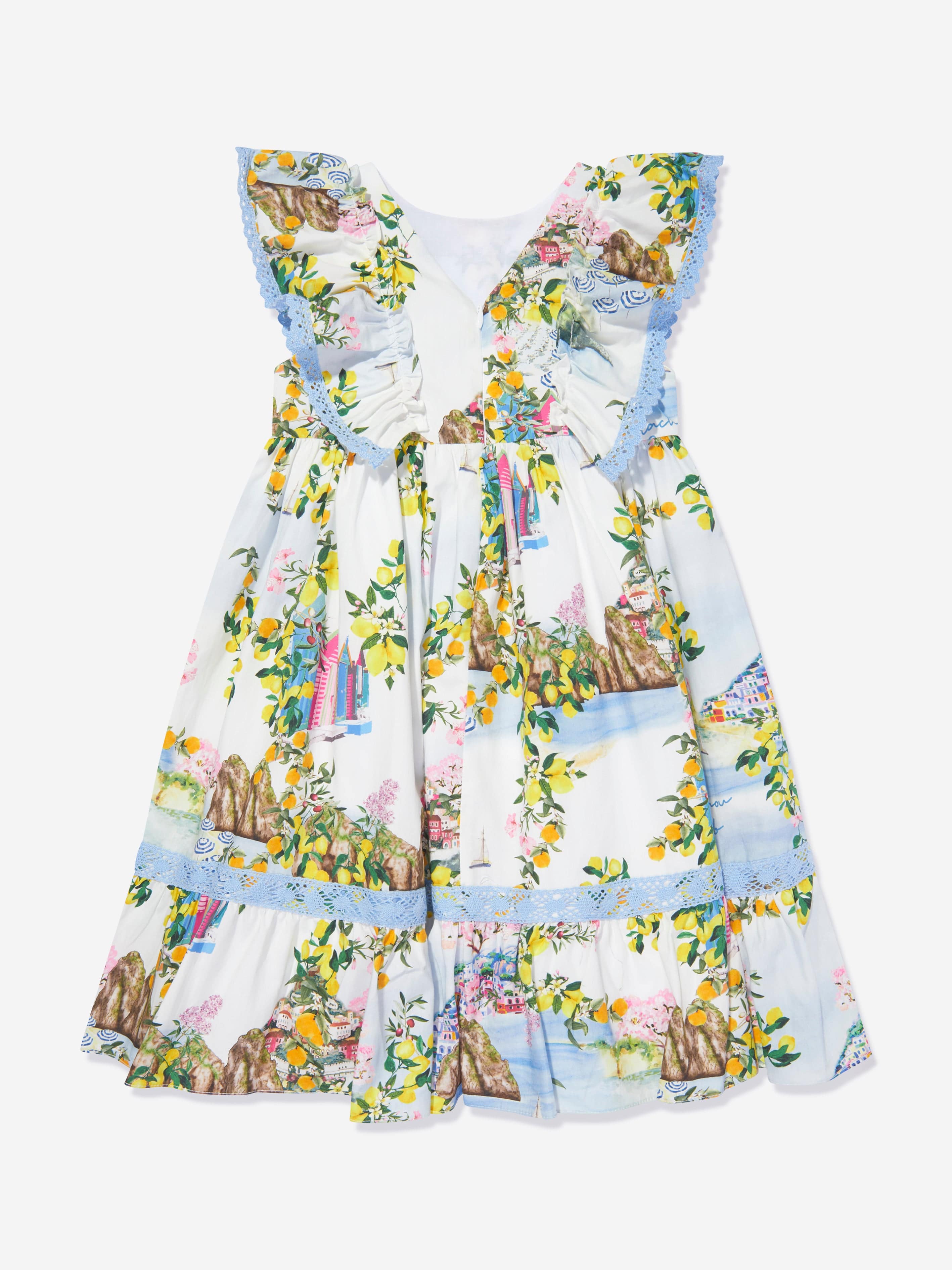 Patachou Girls Beach Club Dress in Multicolour