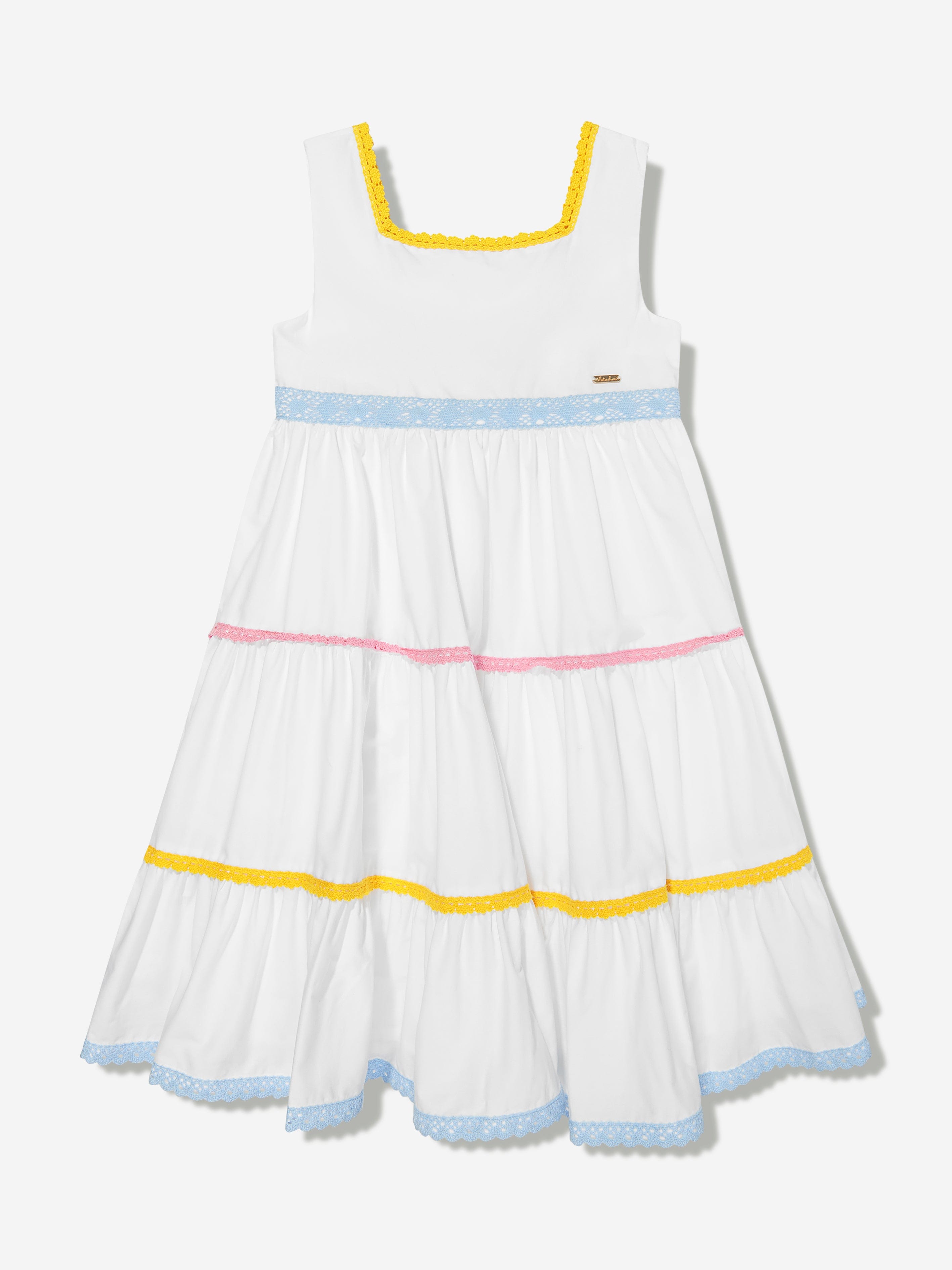 Patachou Girls Maxi Dress in White