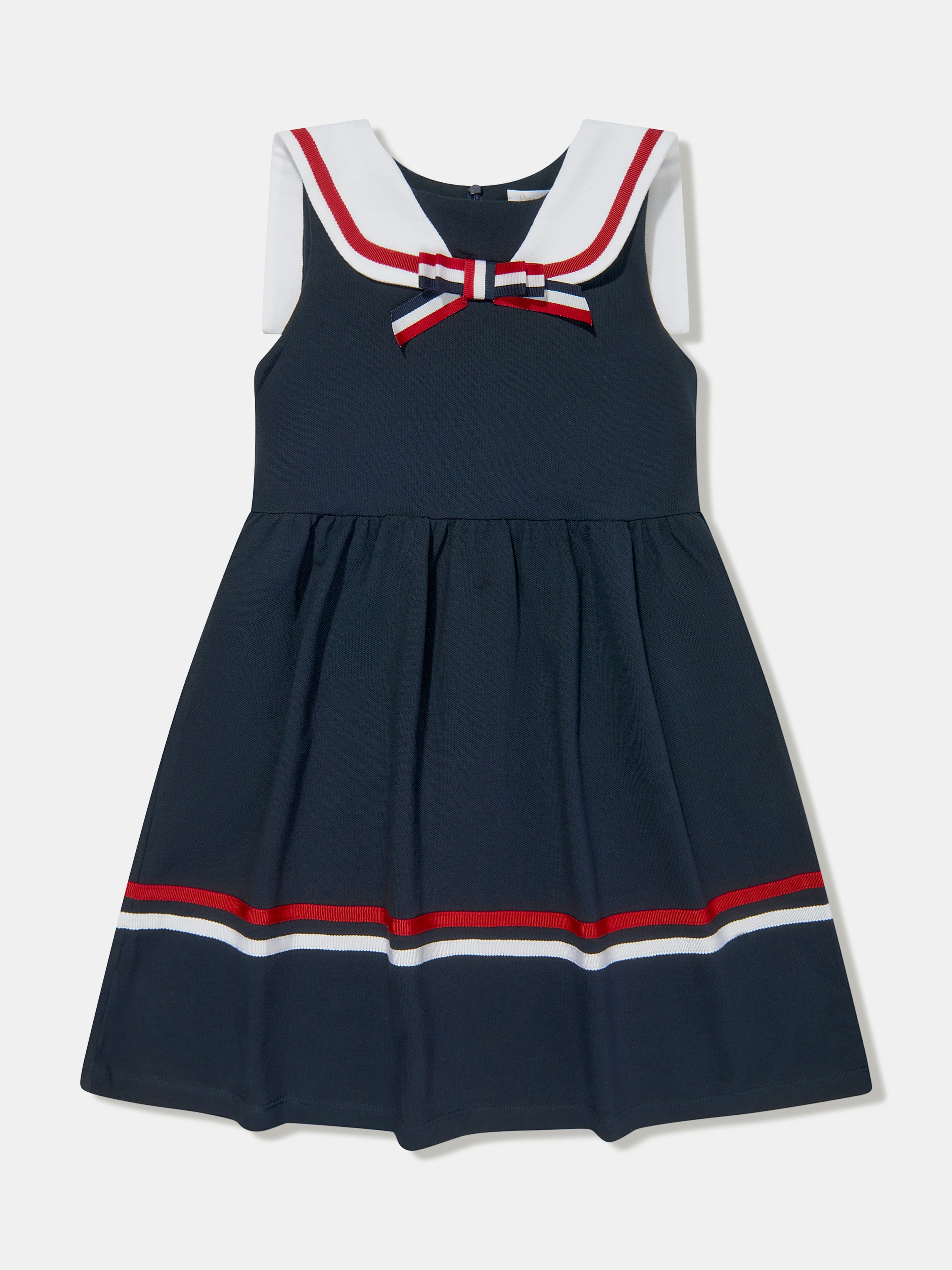 Patachou Girls Sailor Dress in Navy