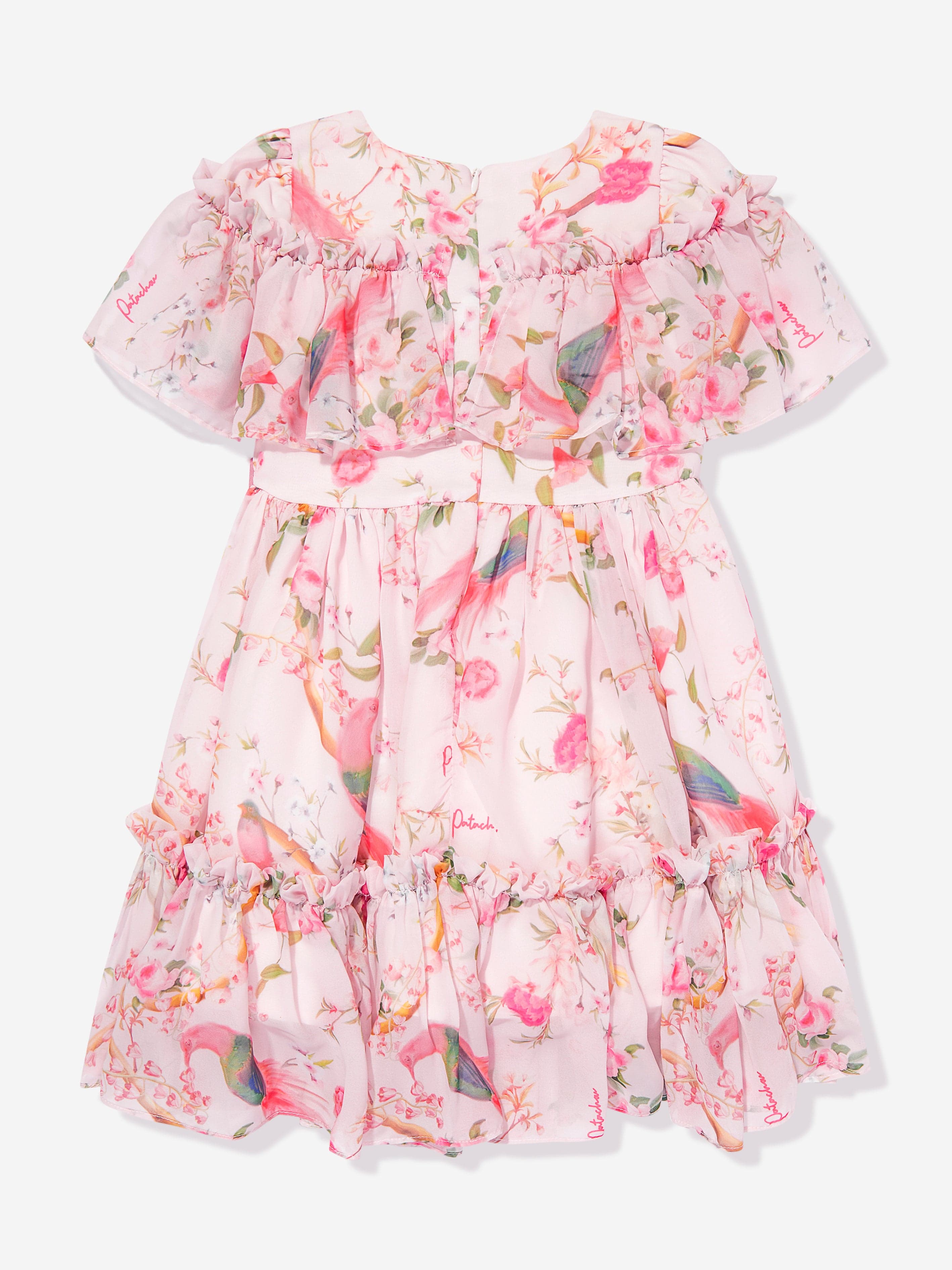 Patachou Girls Floral Print Dress in Pink