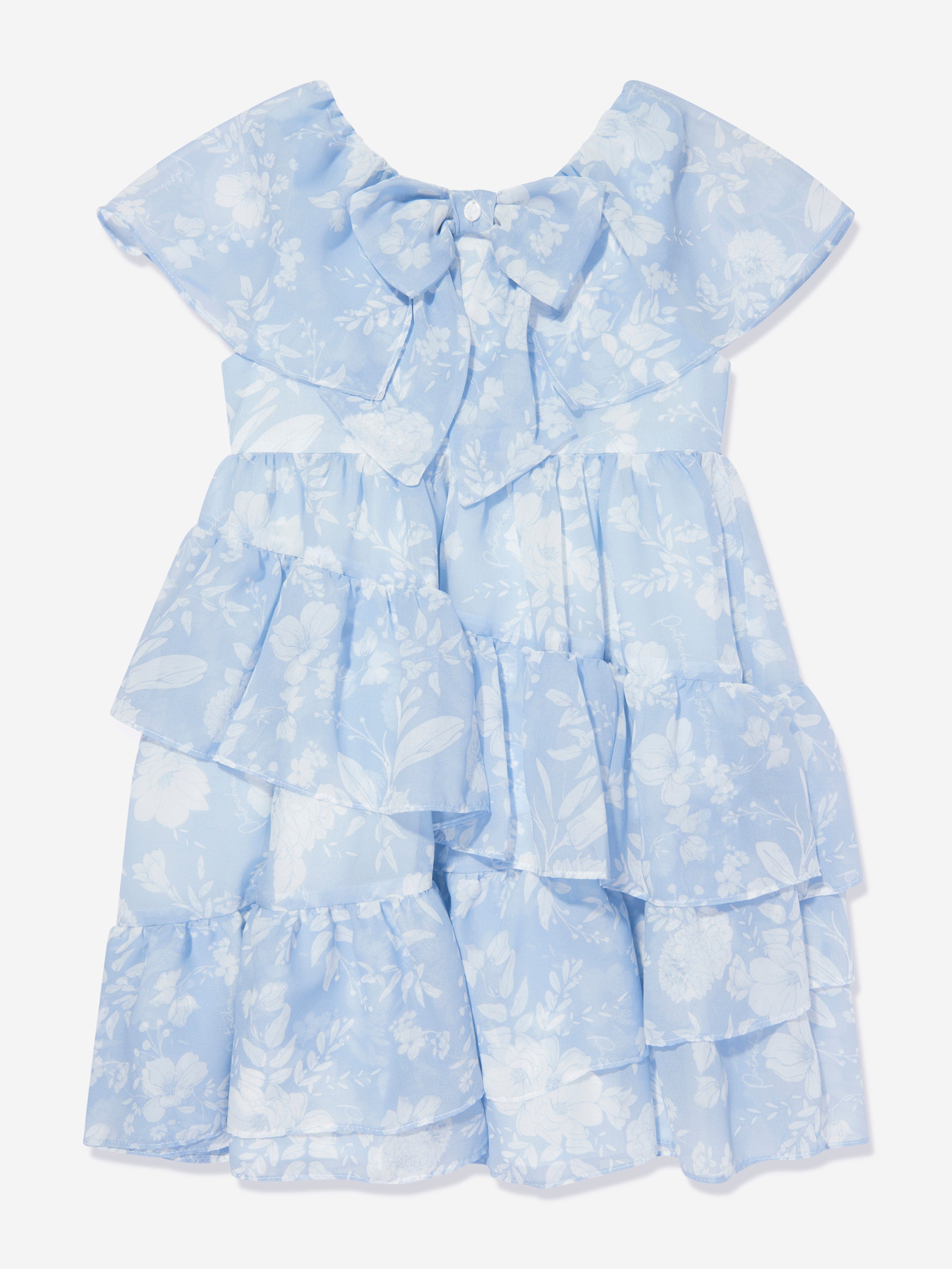 Patachou Girls Ruffle Dress in Blue