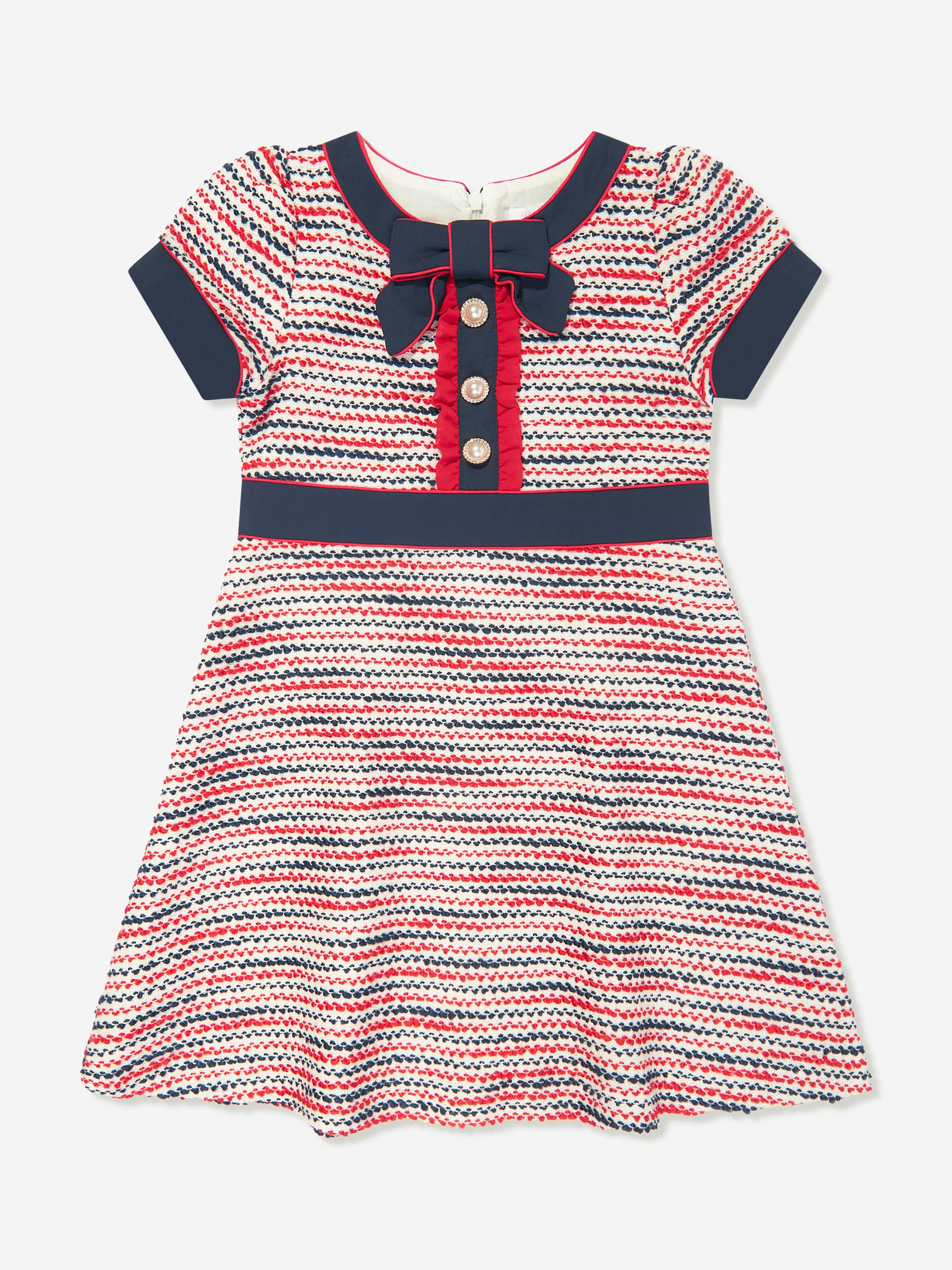 Patachou Girls Jacquard Yacht Club Dress in Multicolour