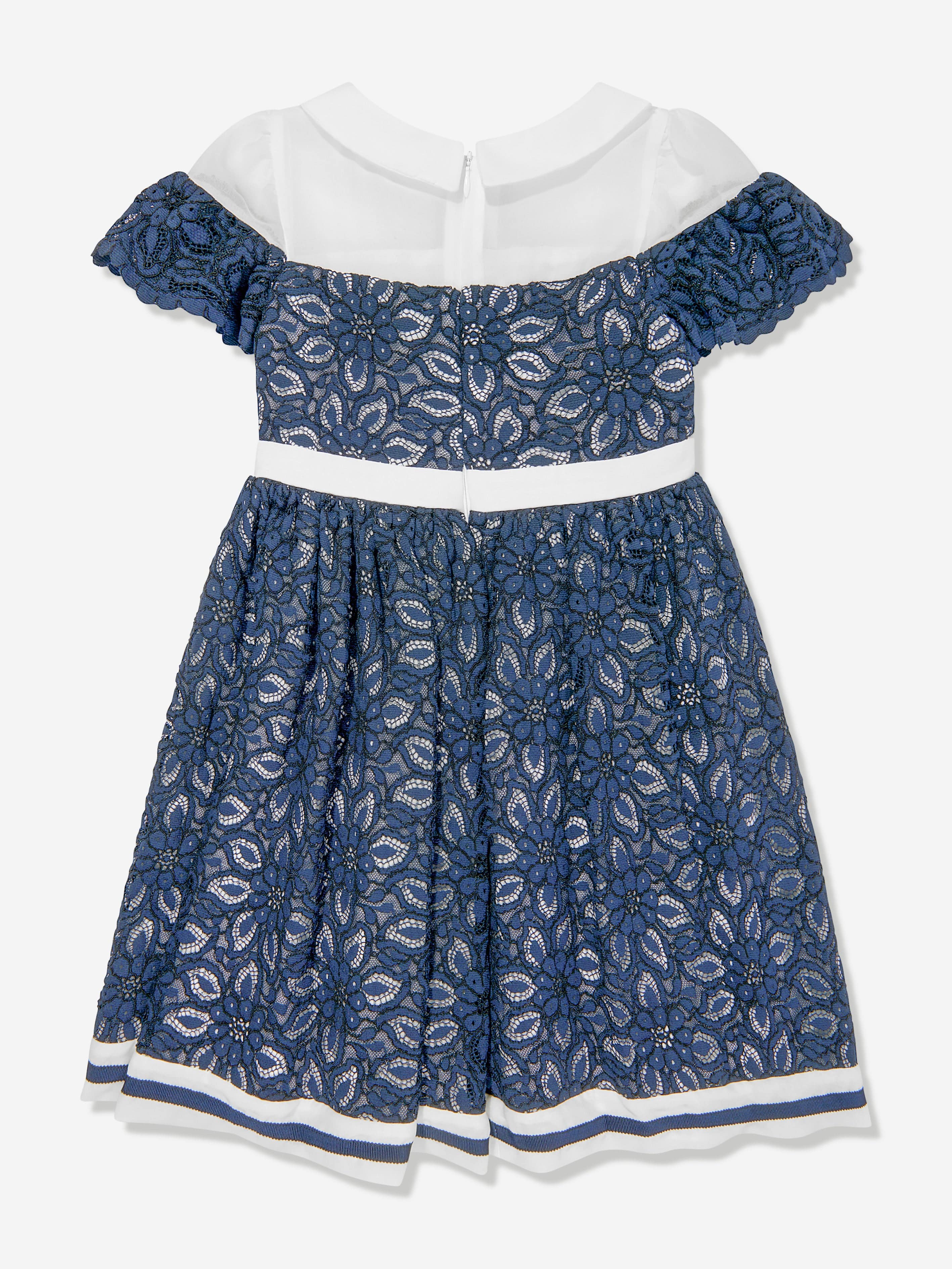 Patachou Girls Yacht Club Dress in Navy