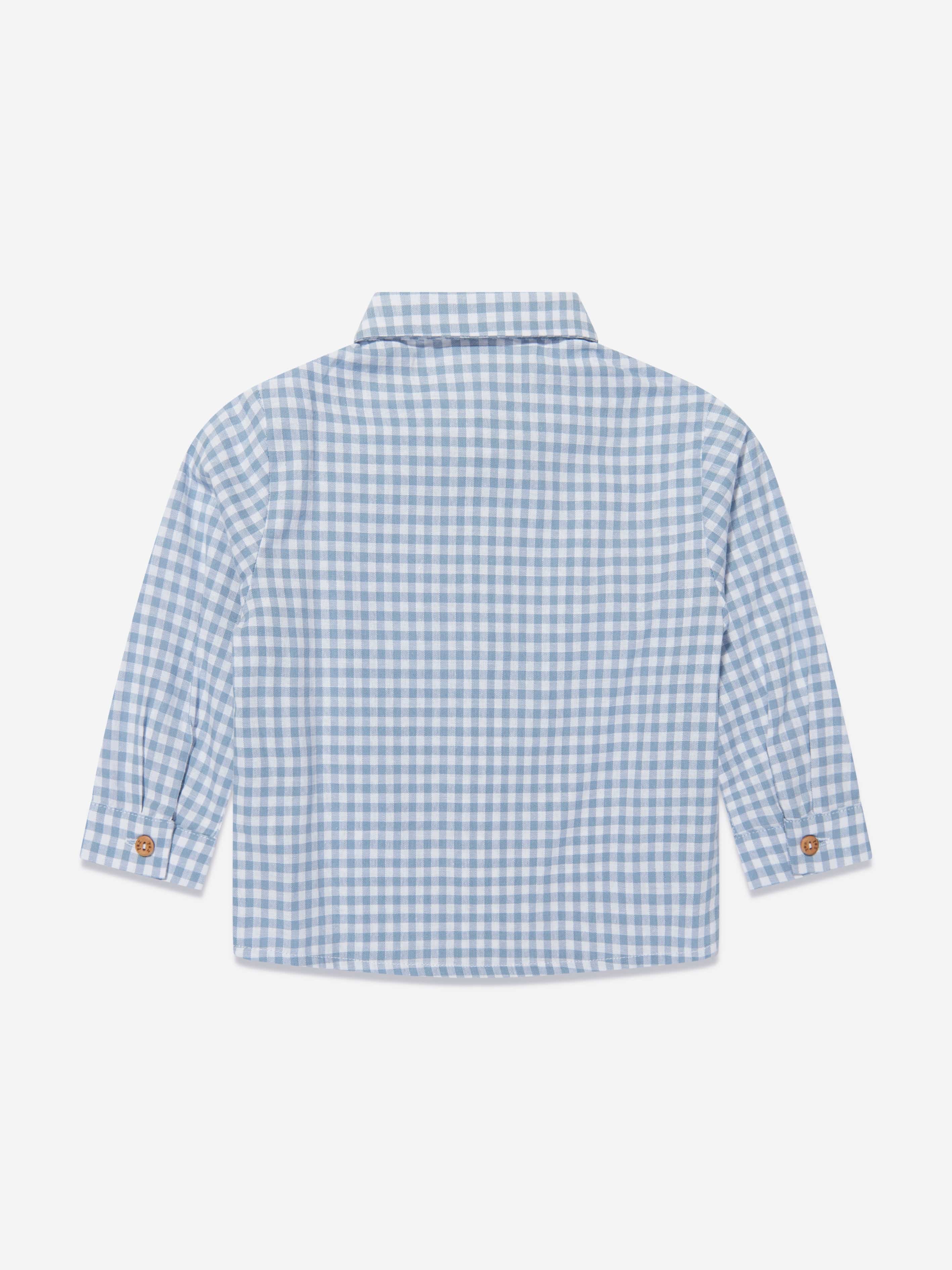 Paz Rodriguez Boys Check Shirt in Blue