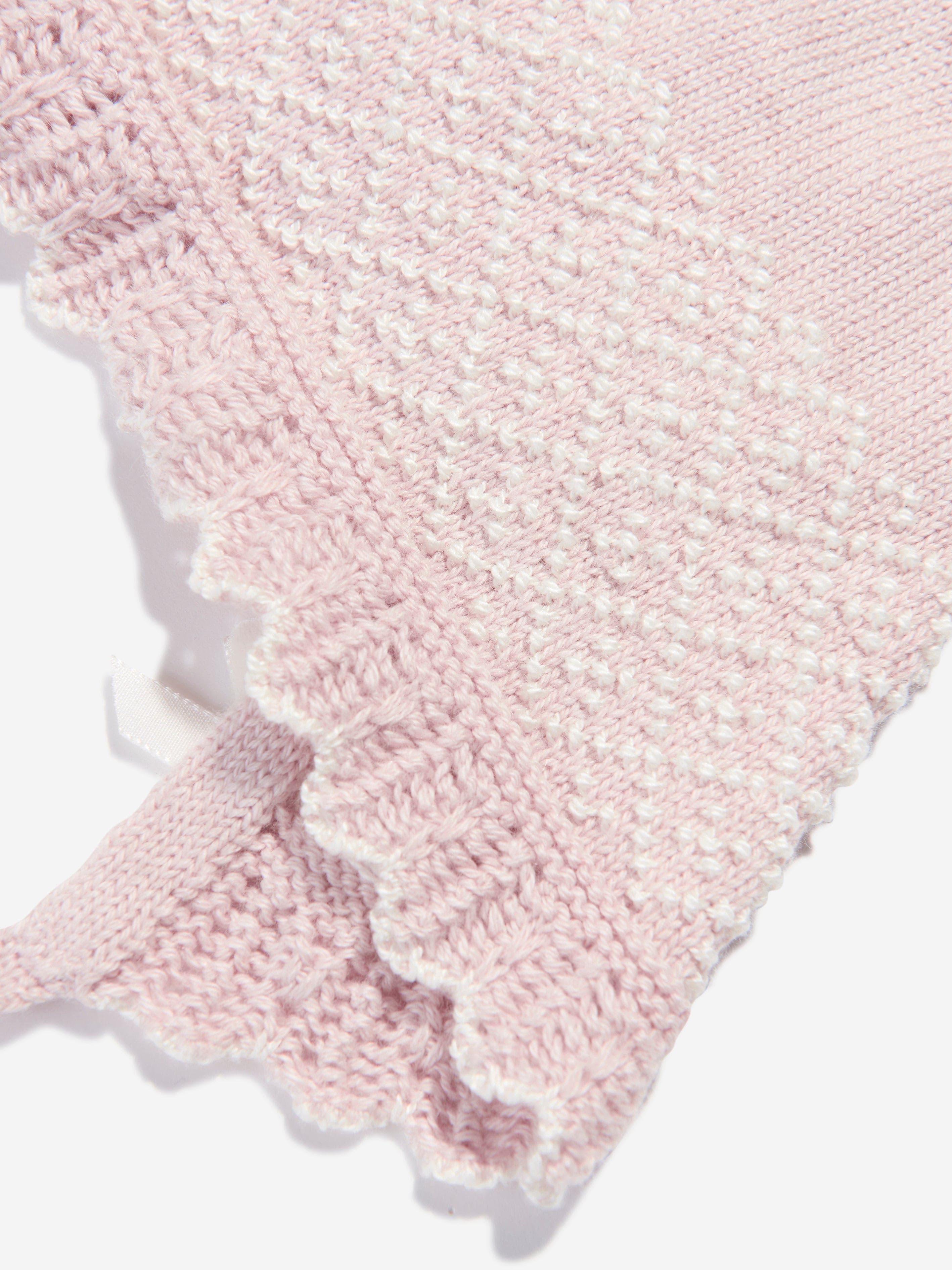 Paz Rodriguez Baby Girls Knitted Bonnet in Pink