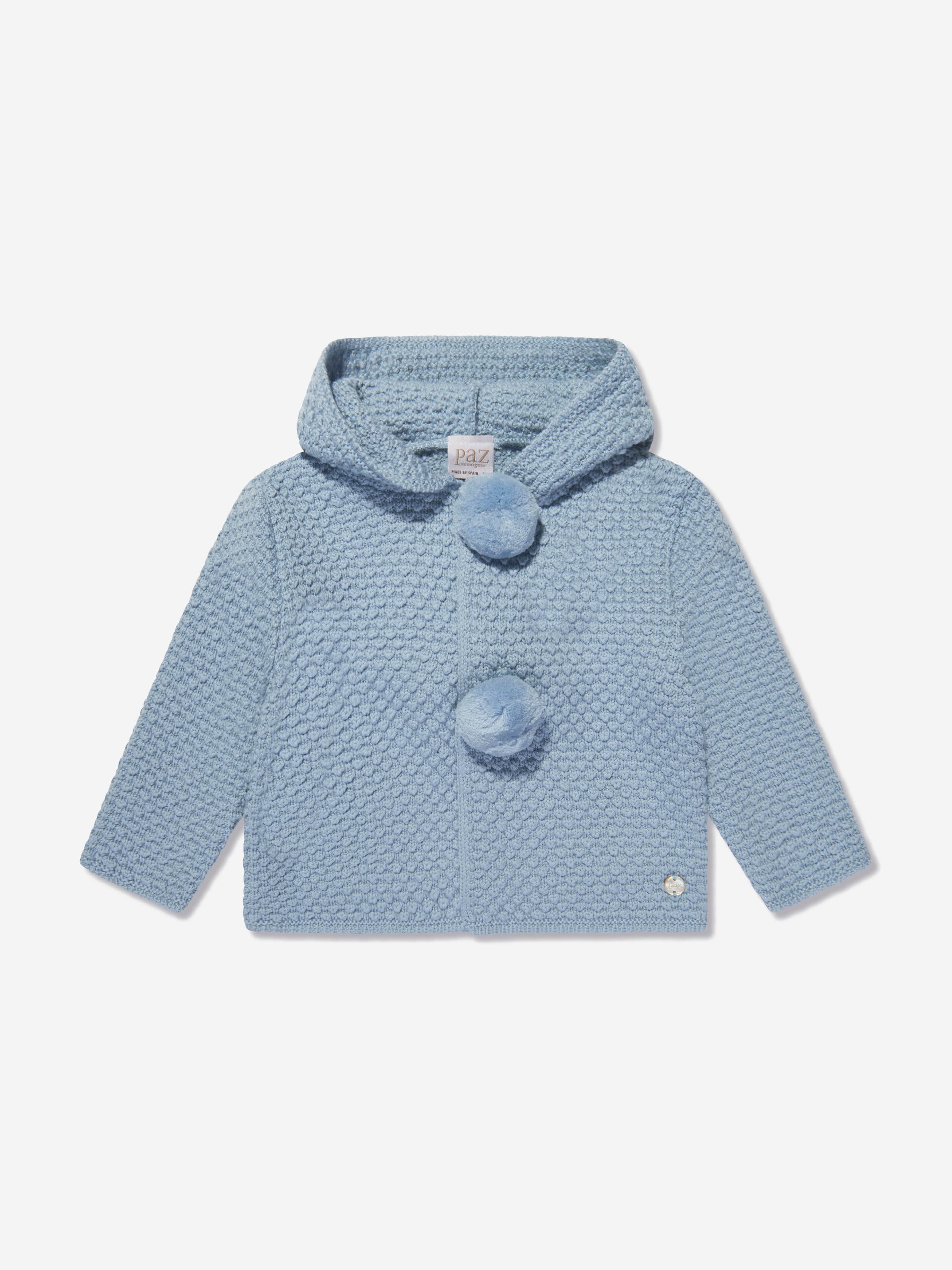 Paz Rodriguez Baby Boys Knitted Pram Coat in Blue