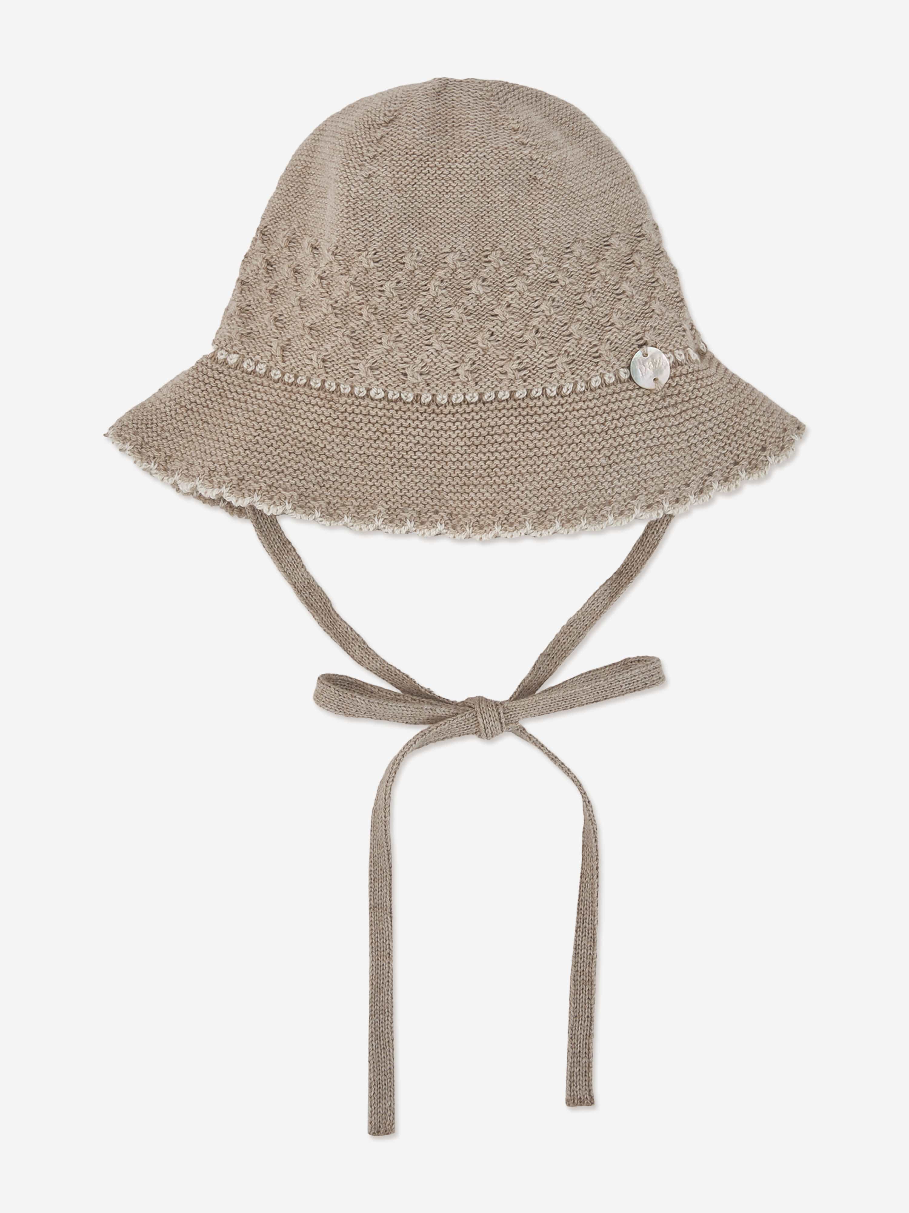 Paz Rodriguez Baby Girls Cotton and Cashmere Hat in Beige