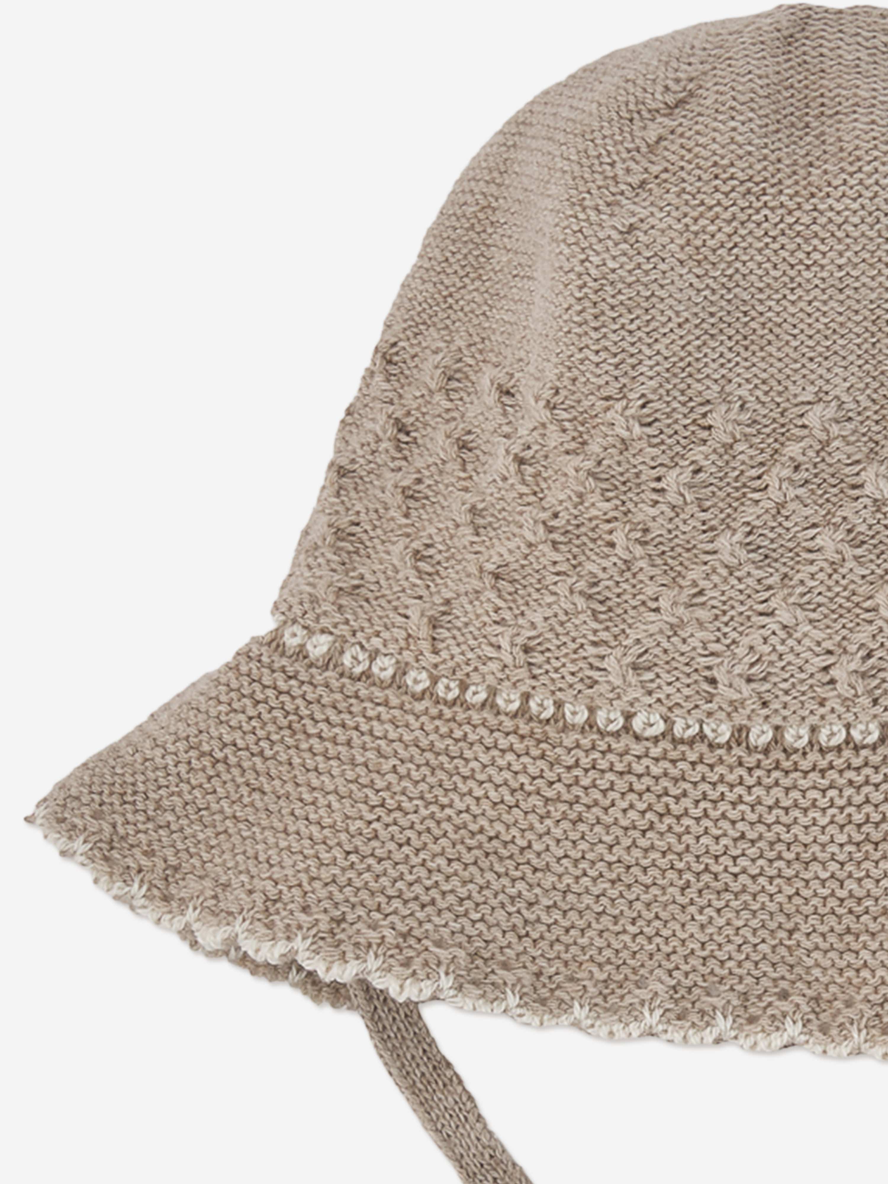 Paz Rodriguez Baby Girls Cotton and Cashmere Hat in Beige