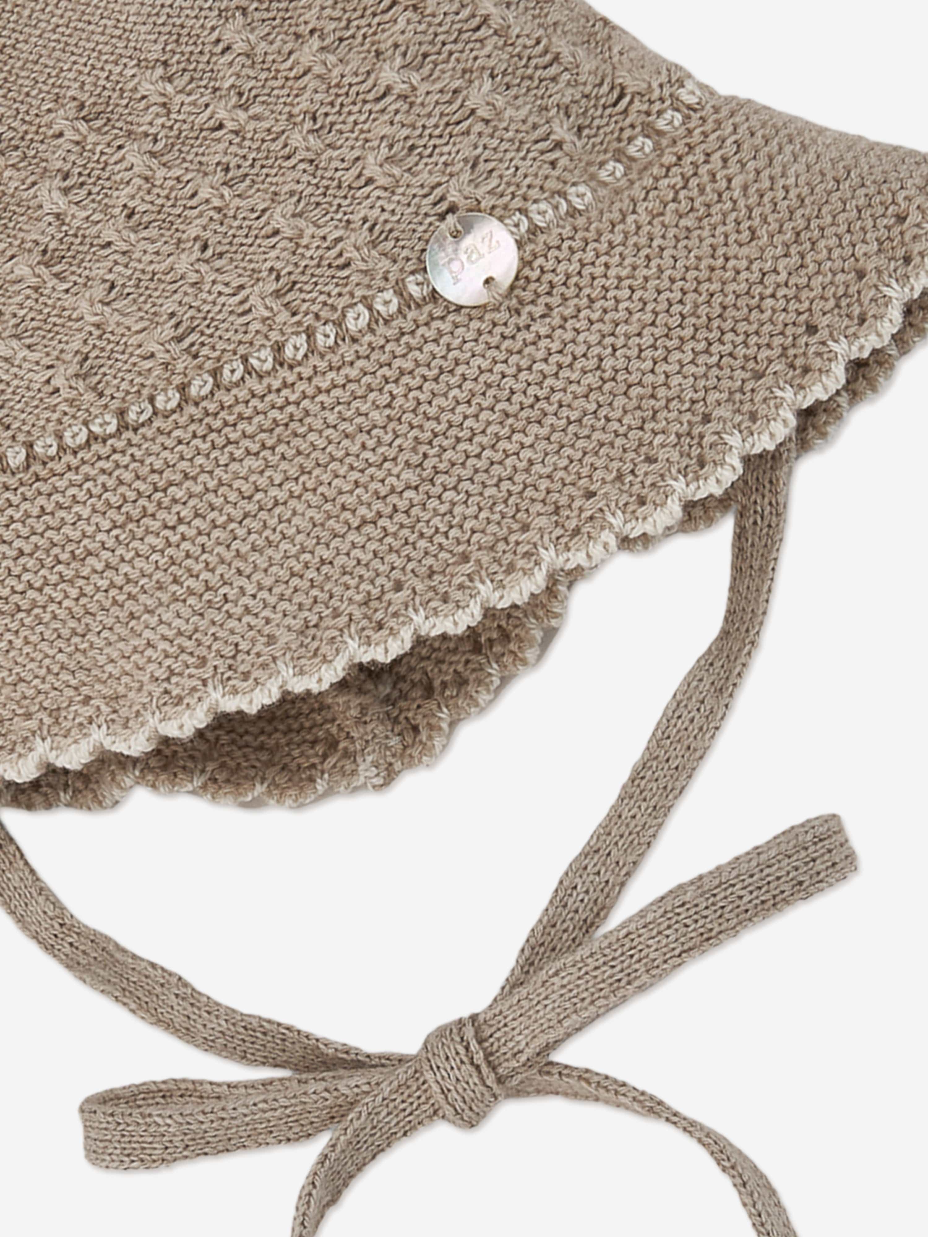 Paz Rodriguez Baby Girls Cotton and Cashmere Hat in Beige