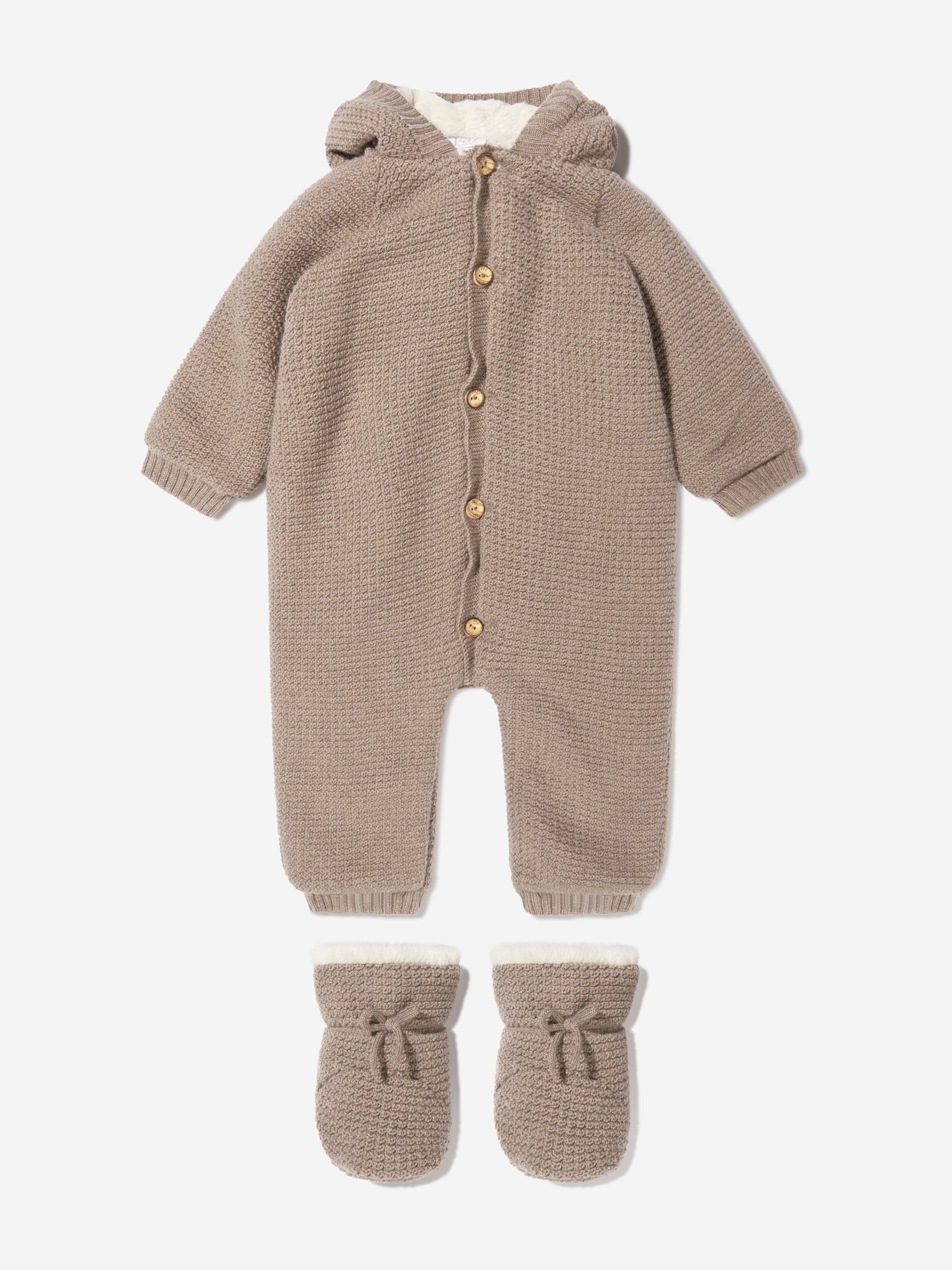 Paz Rodriguez Baby Knitted Pramsuit With Booties