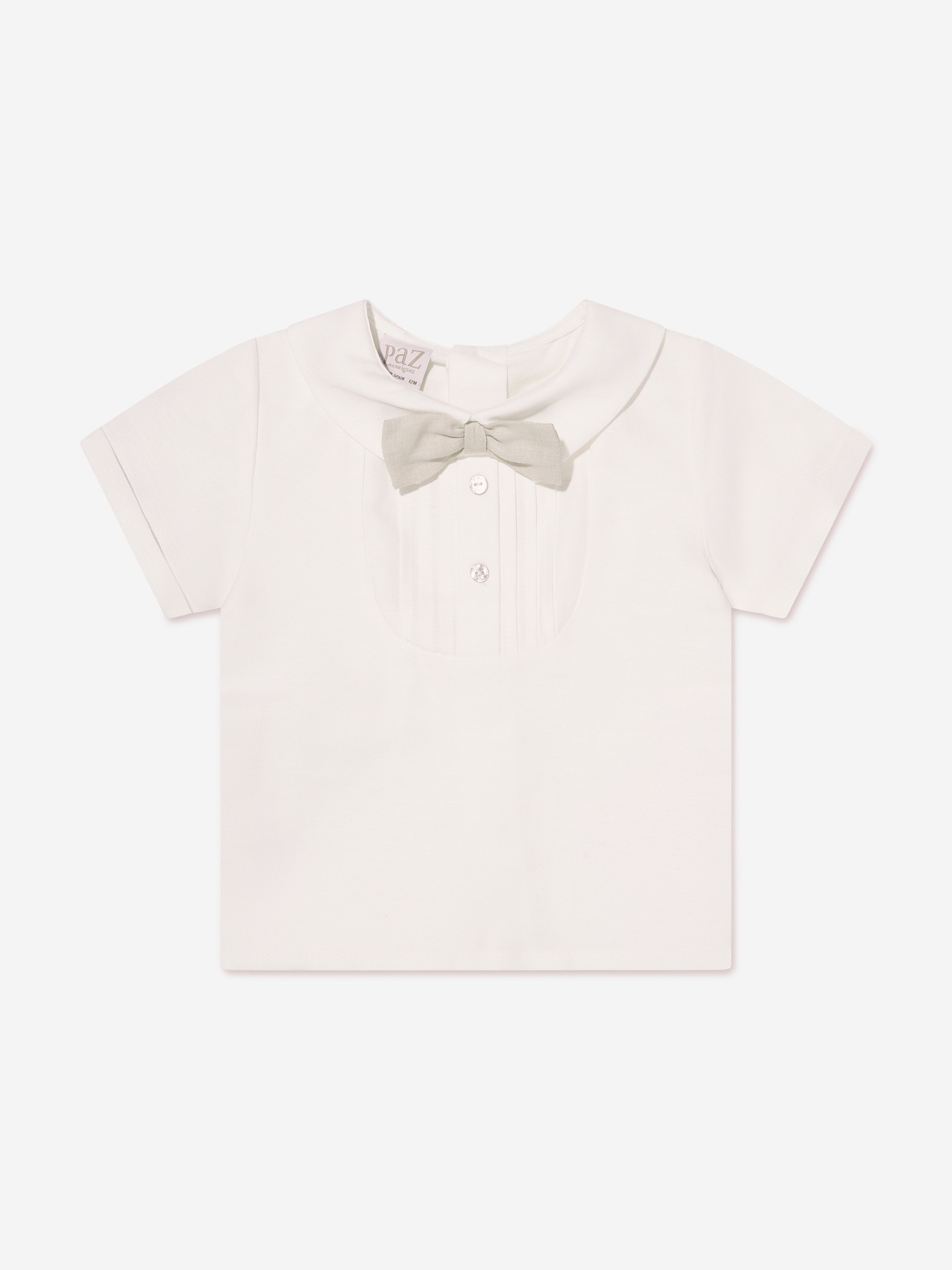 Paz Rodriguez Baby Boys Shirt And Shorts Set in Beige