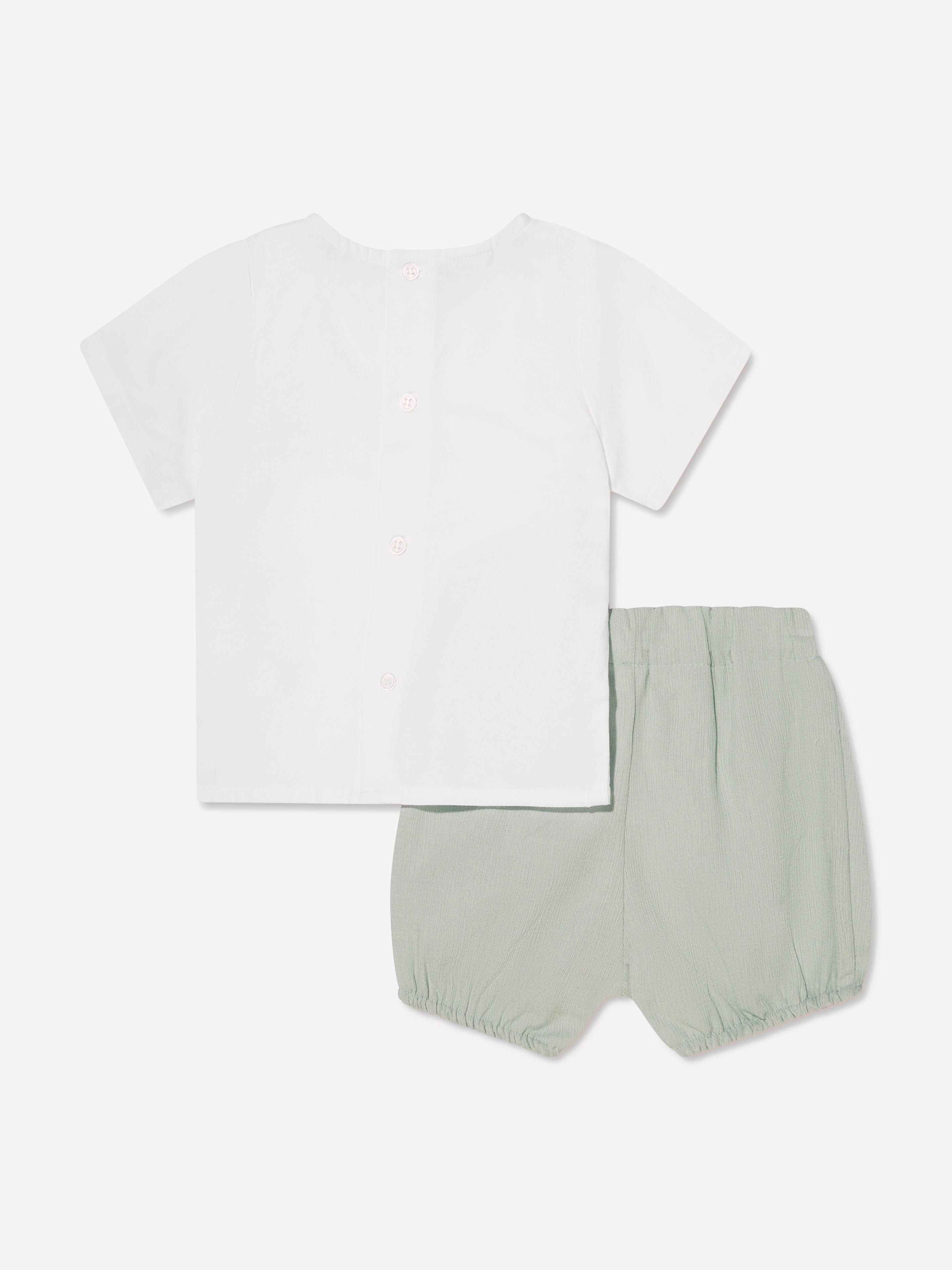 Paz Rodriguez Baby Boys Blouse And Shorts in Green