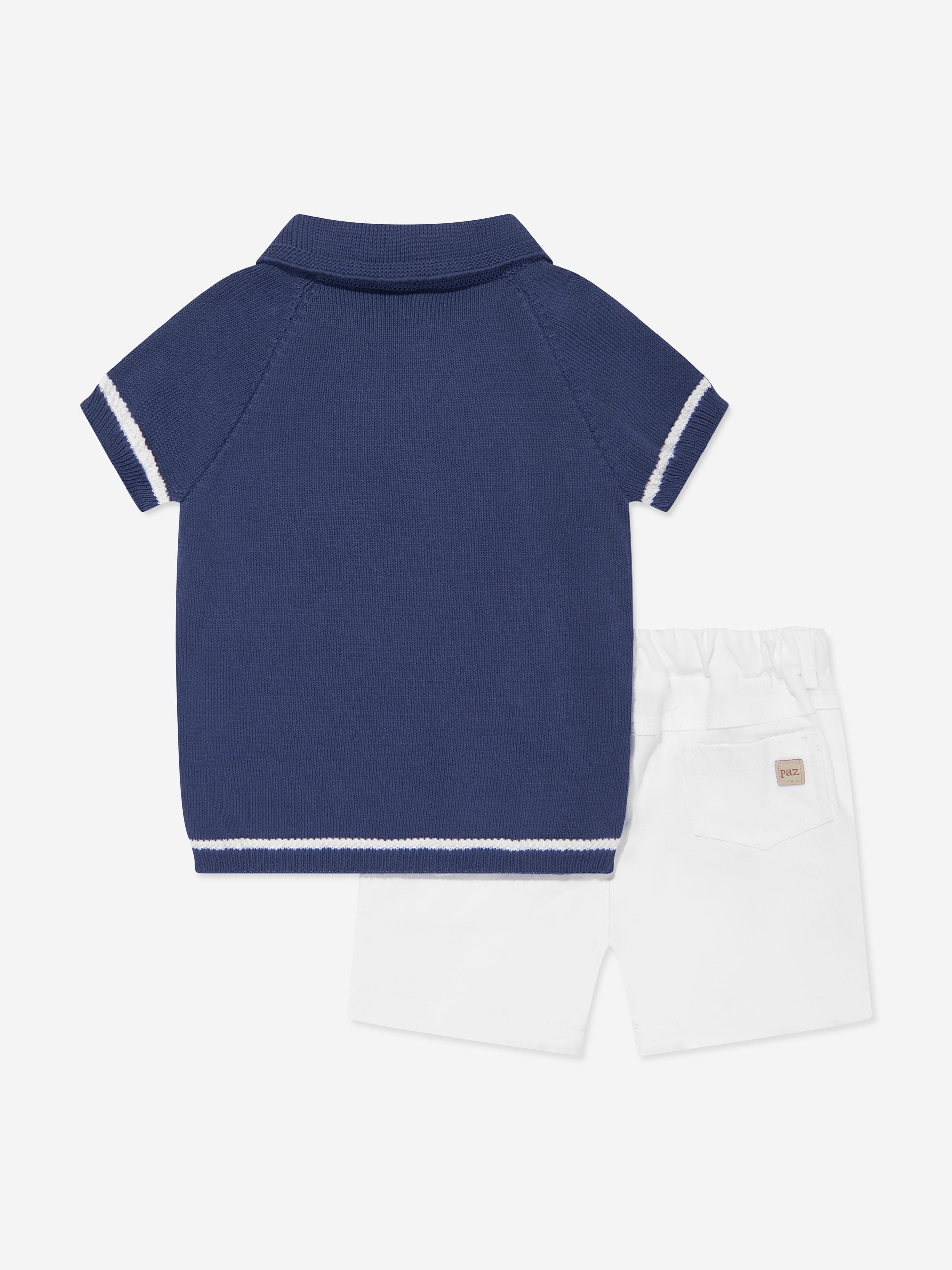 Paz Rodriguez Boys Shorts Set in Blue