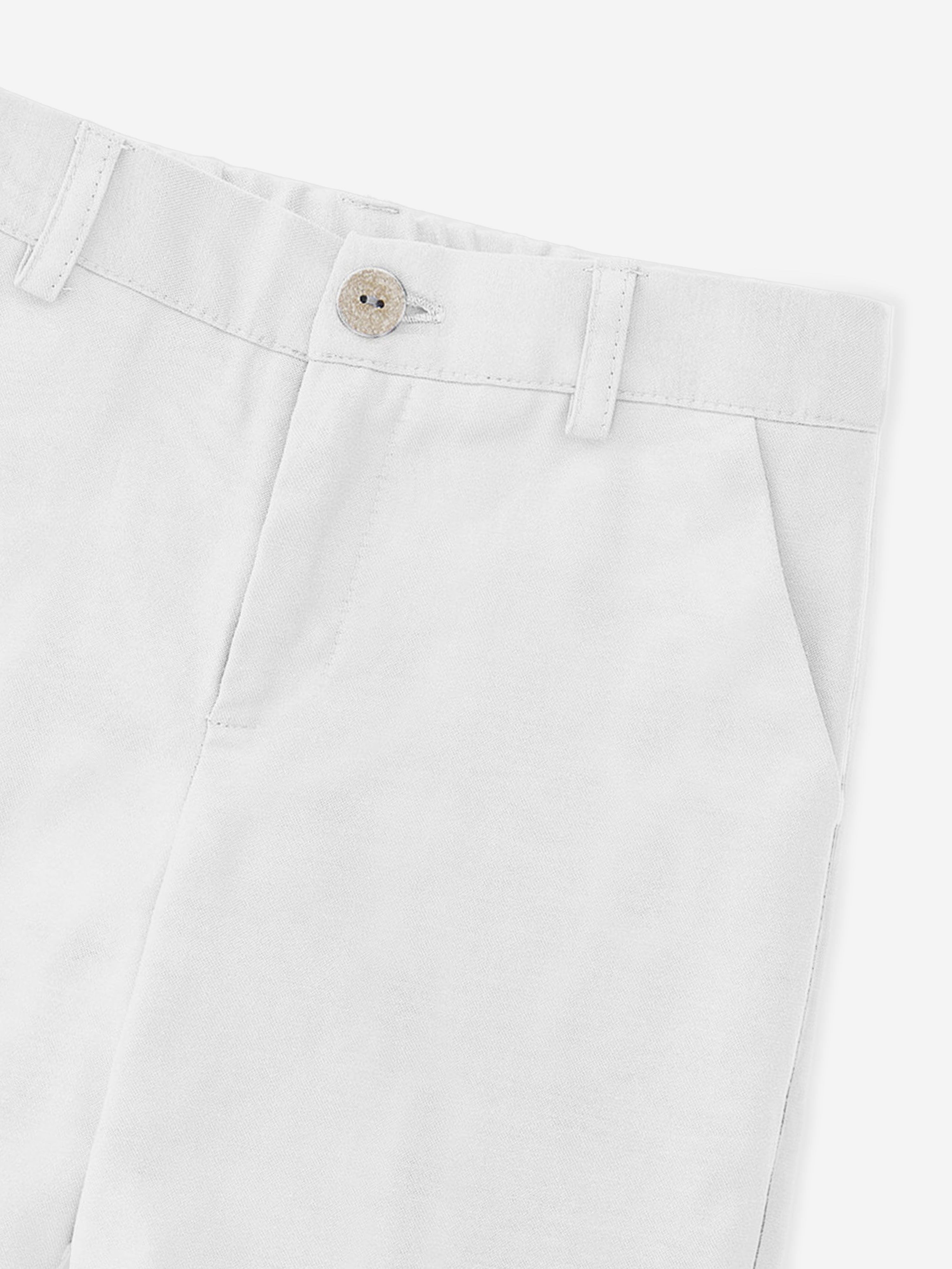 Paz Rodriguez Boys Woven Shorts in White