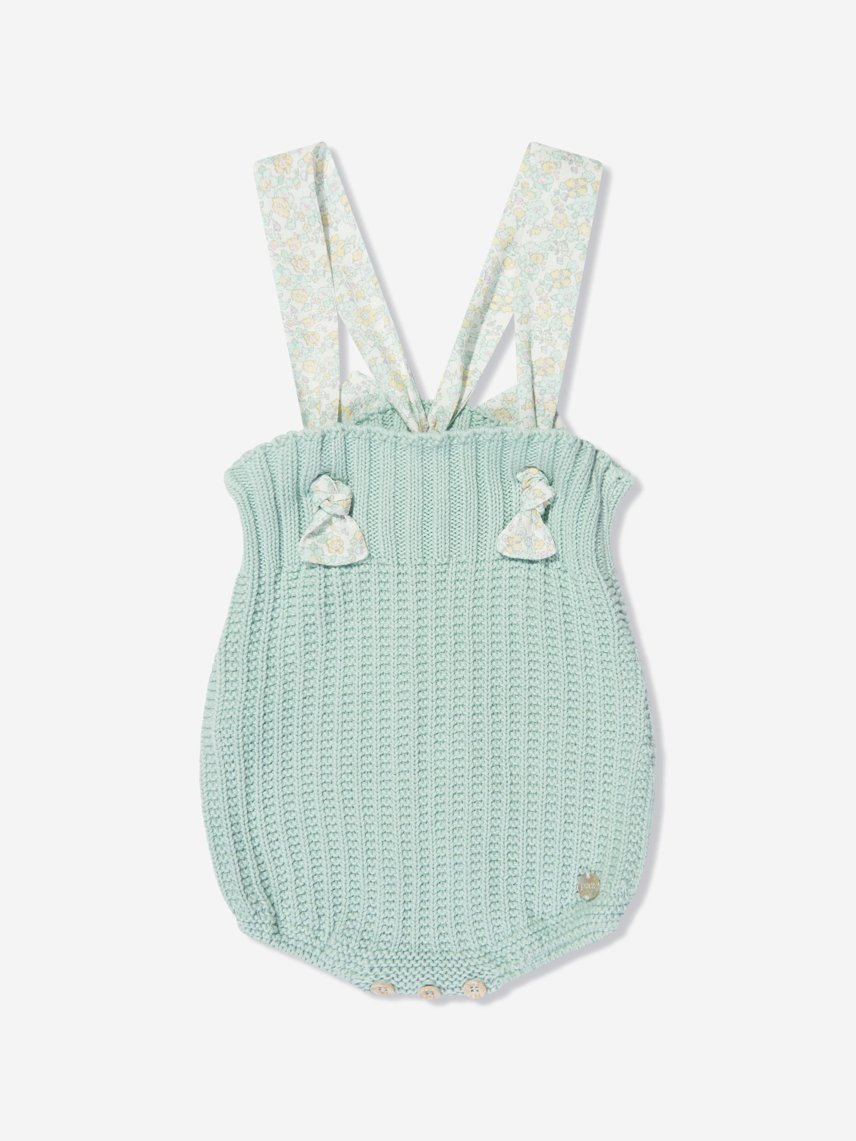 Paz Rodriguez Baby Knitted Bodysuit in Green