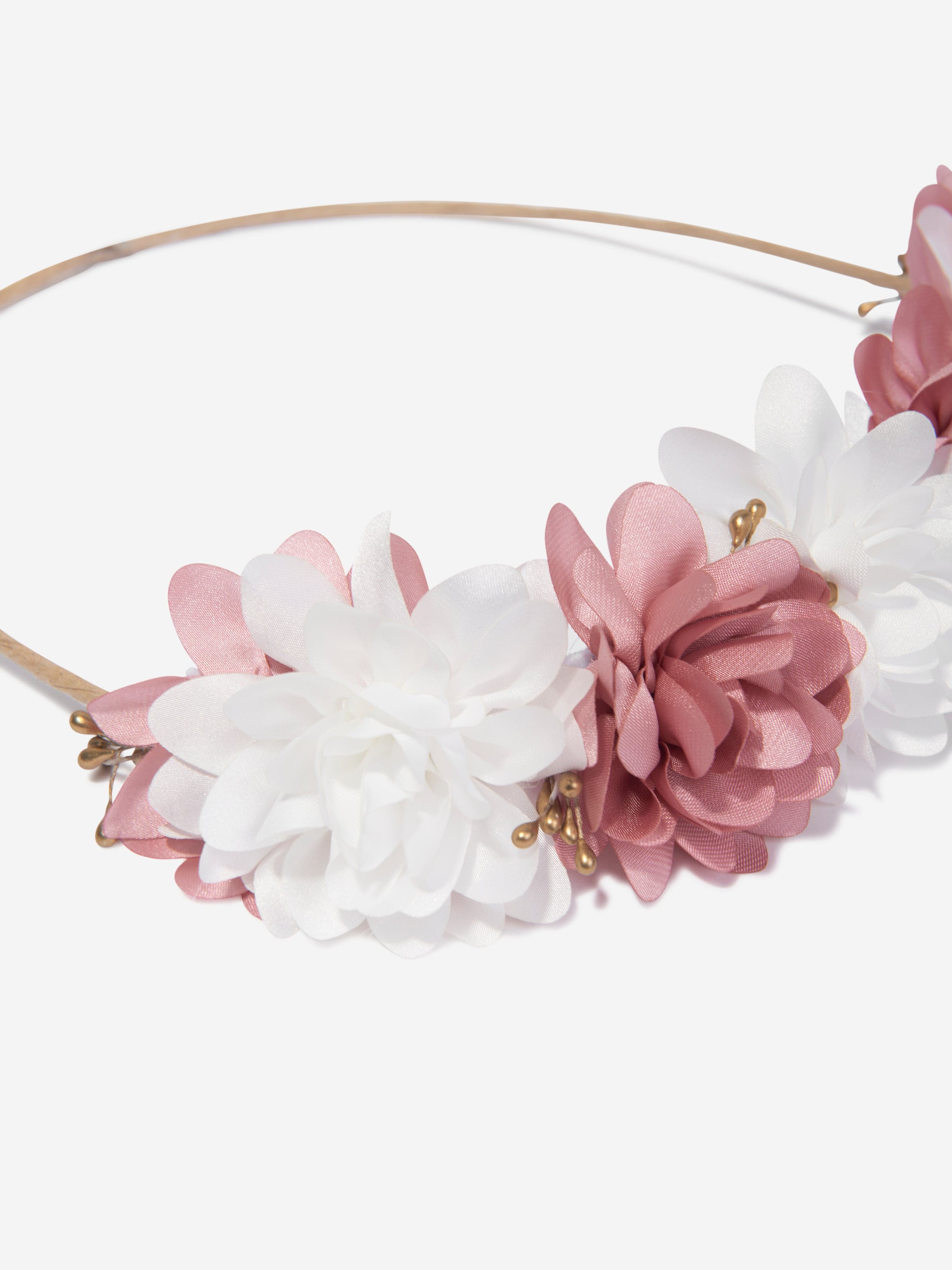 Paz Rodriguez Girls Floral Garland in Pink