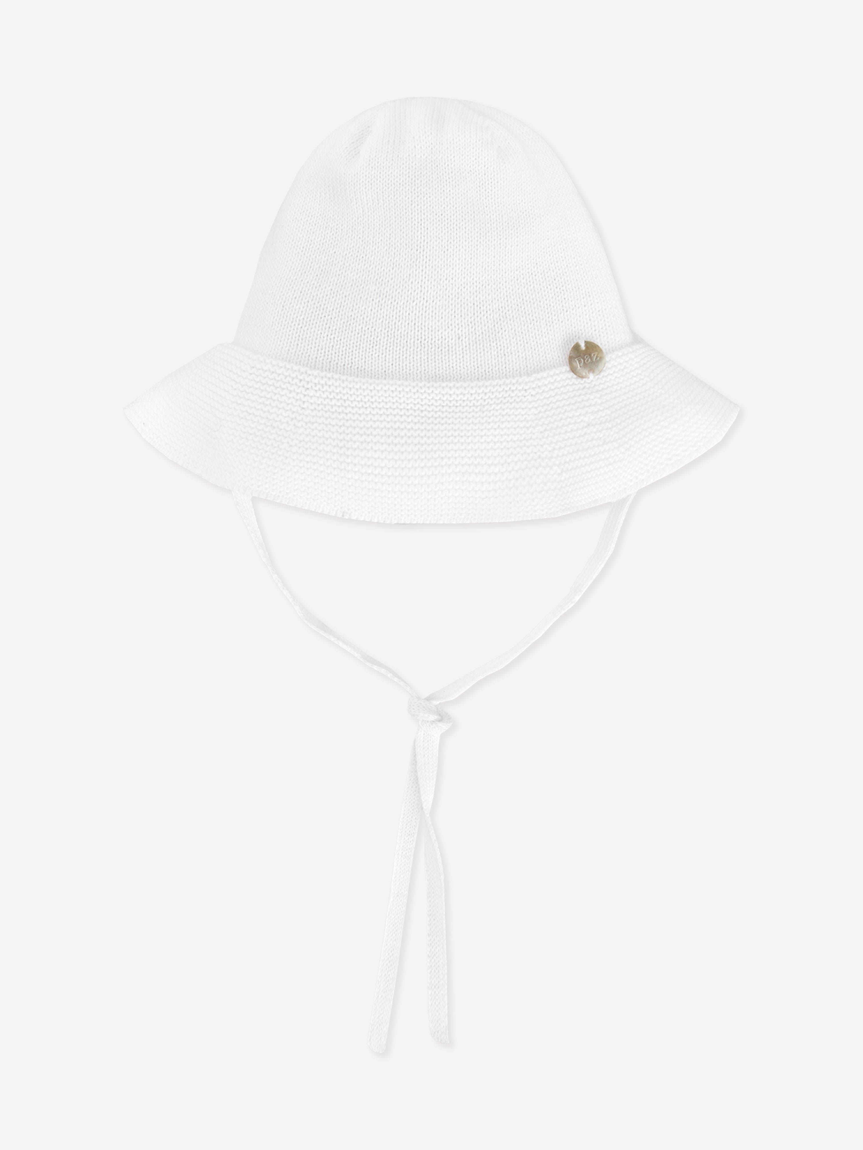Paz Rodriguez Baby Girls Cotton Hat in White
