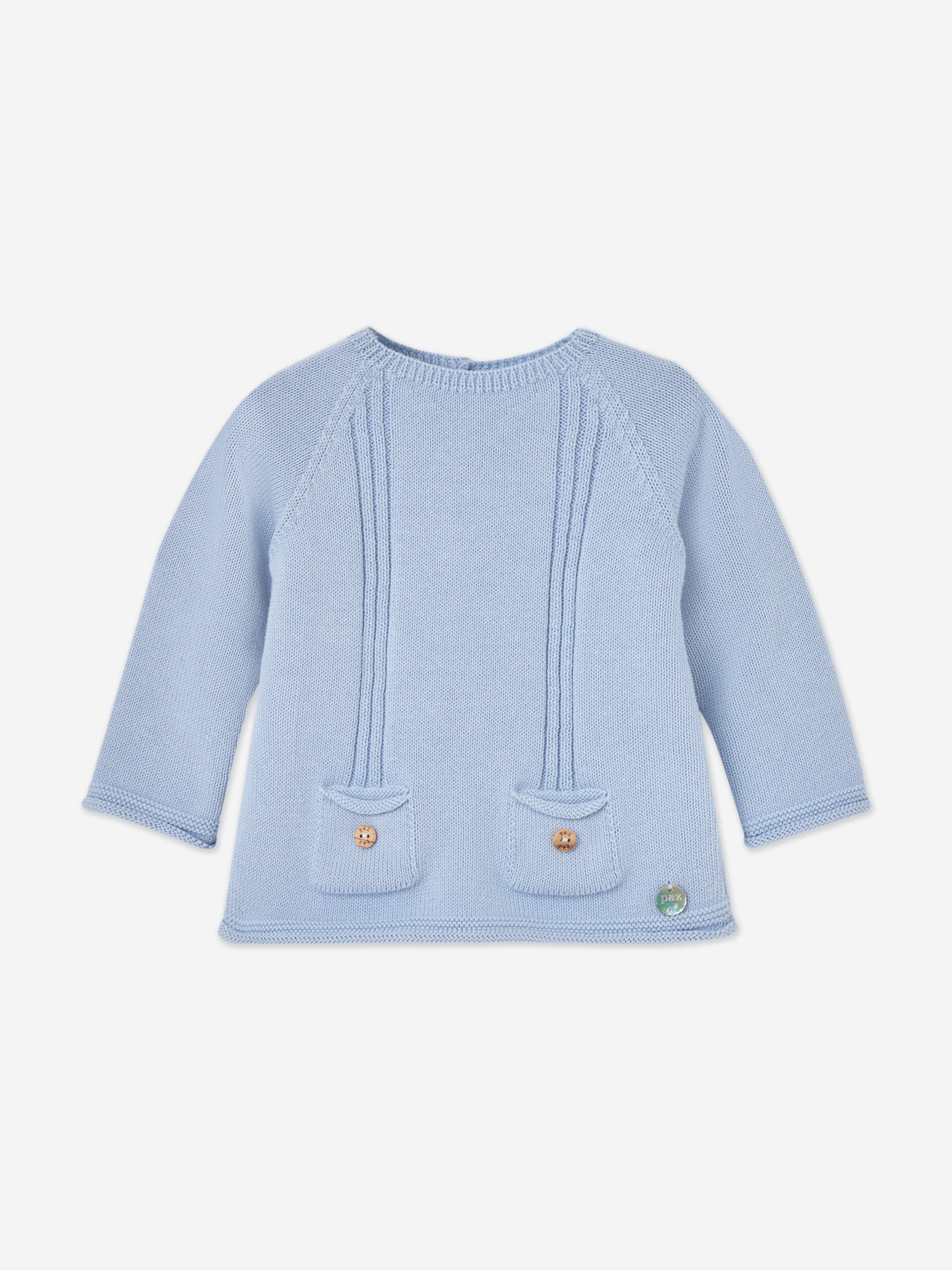 Paz Rodriguez Baby Boys 3 Piece Cotton Knit Set in Blue