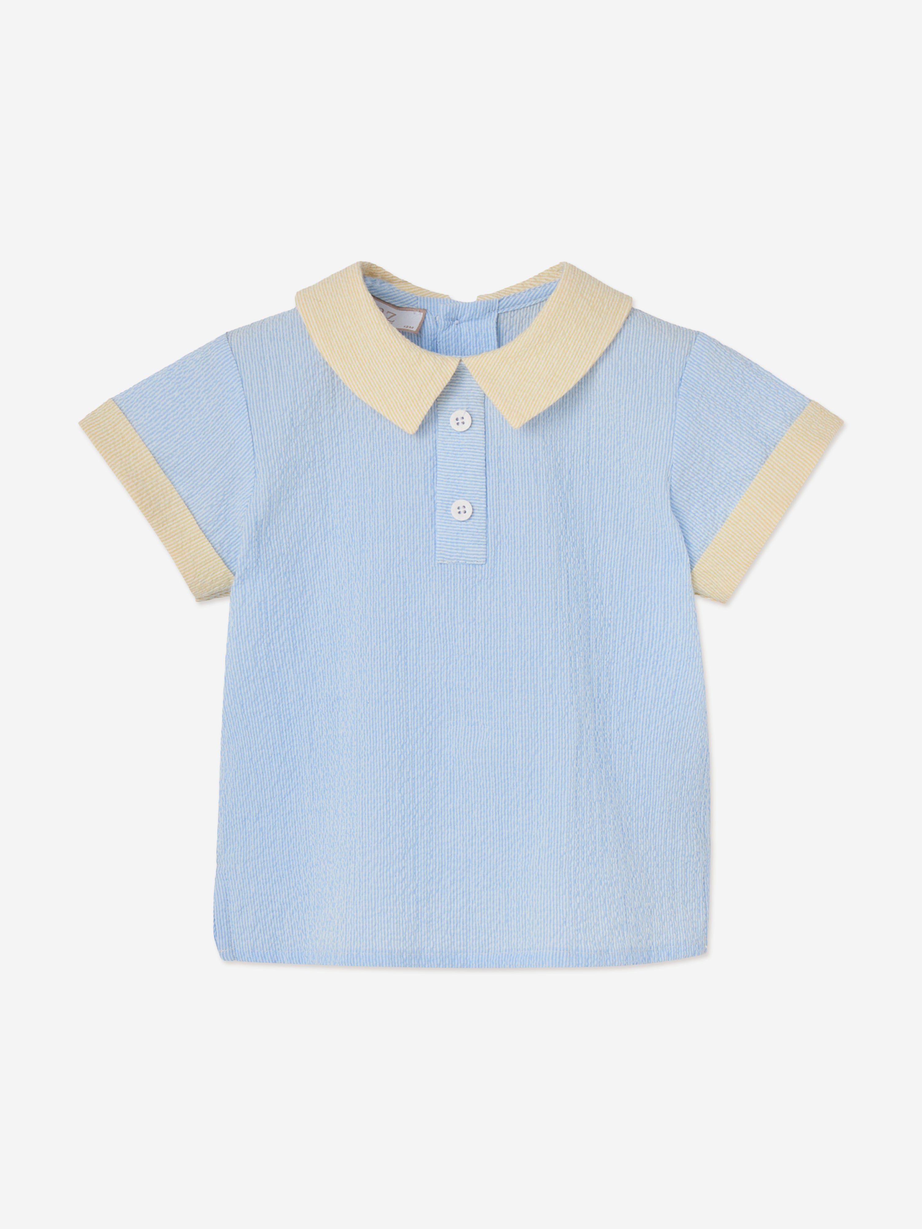 Paz Rodriguez Baby Boys Cotton Short Set in Blue
