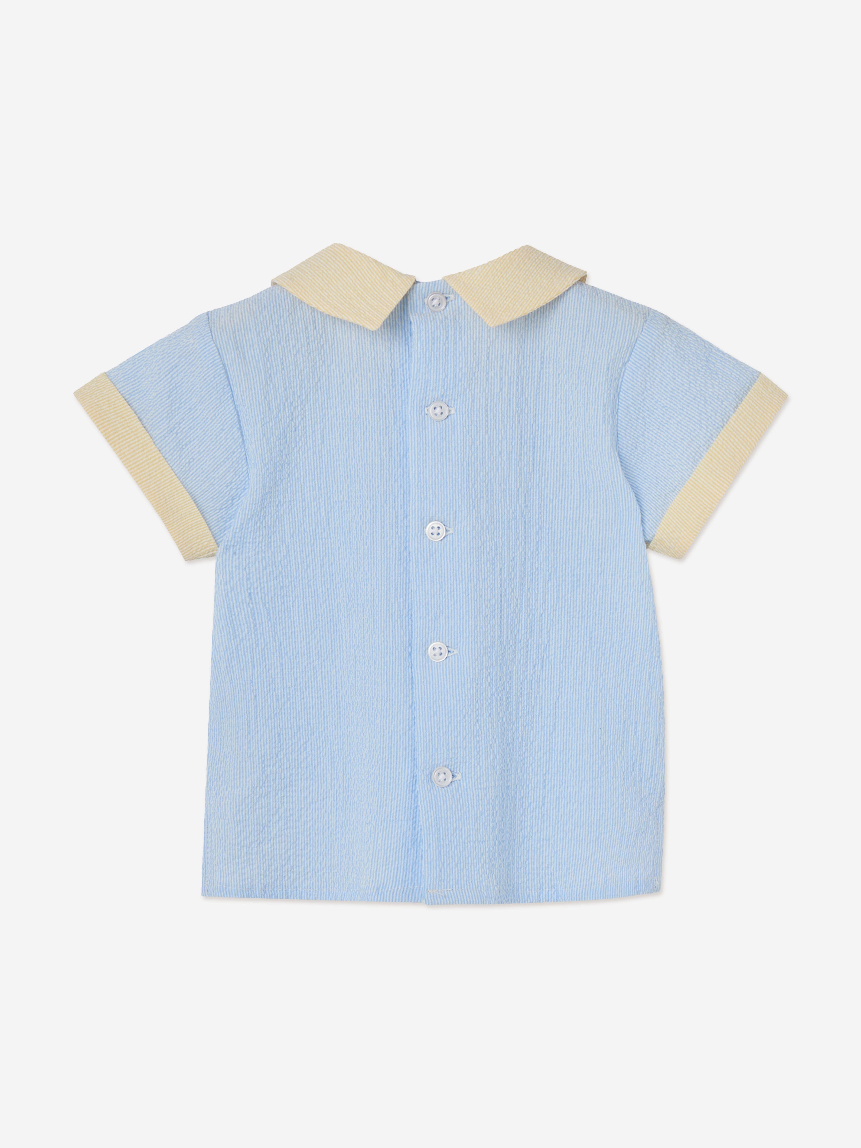 Paz Rodriguez Baby Boys Cotton Short Set in Blue