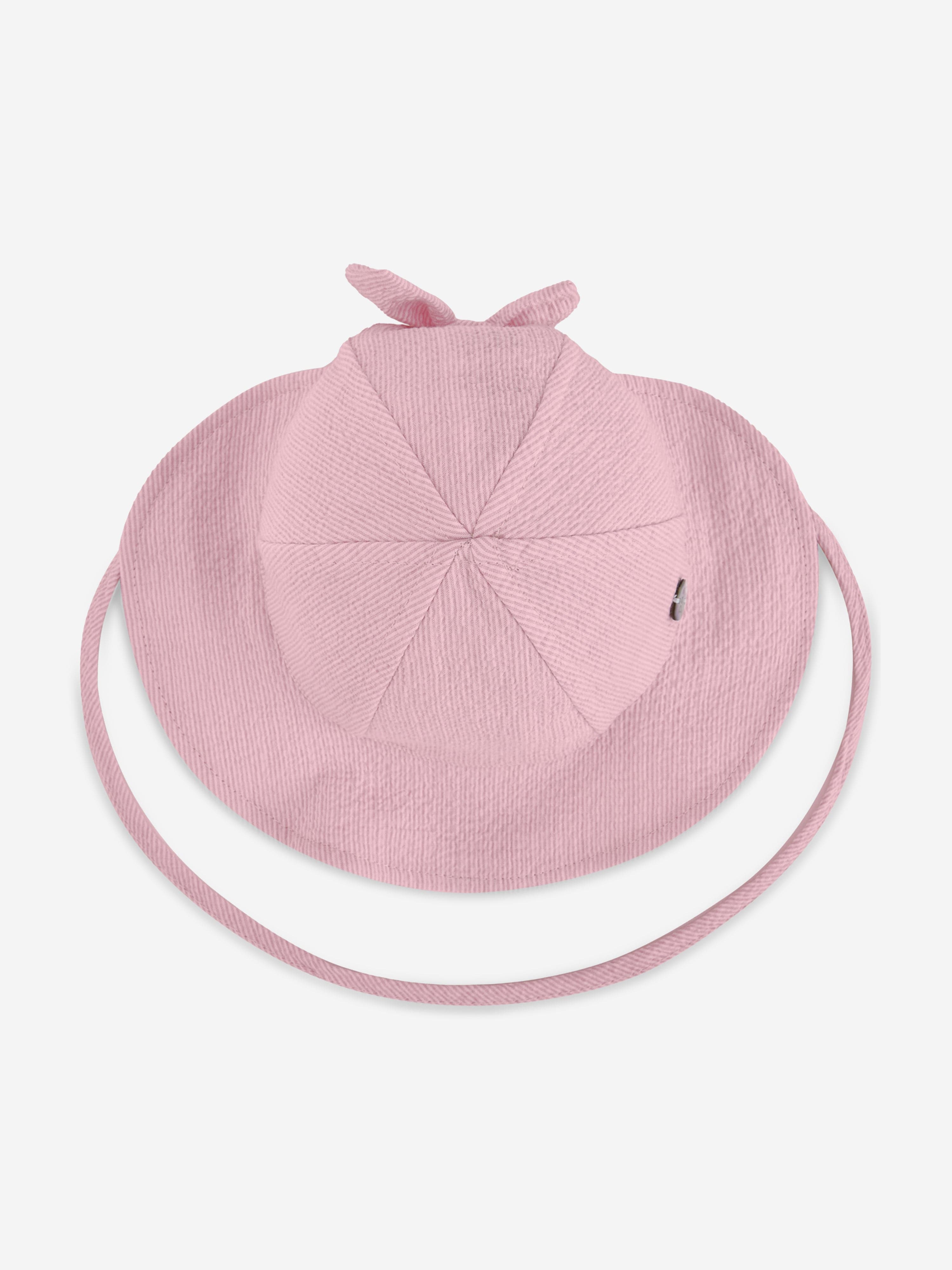 Paz Rodriguez Baby Girls Cotton Hat with Bow in Pink