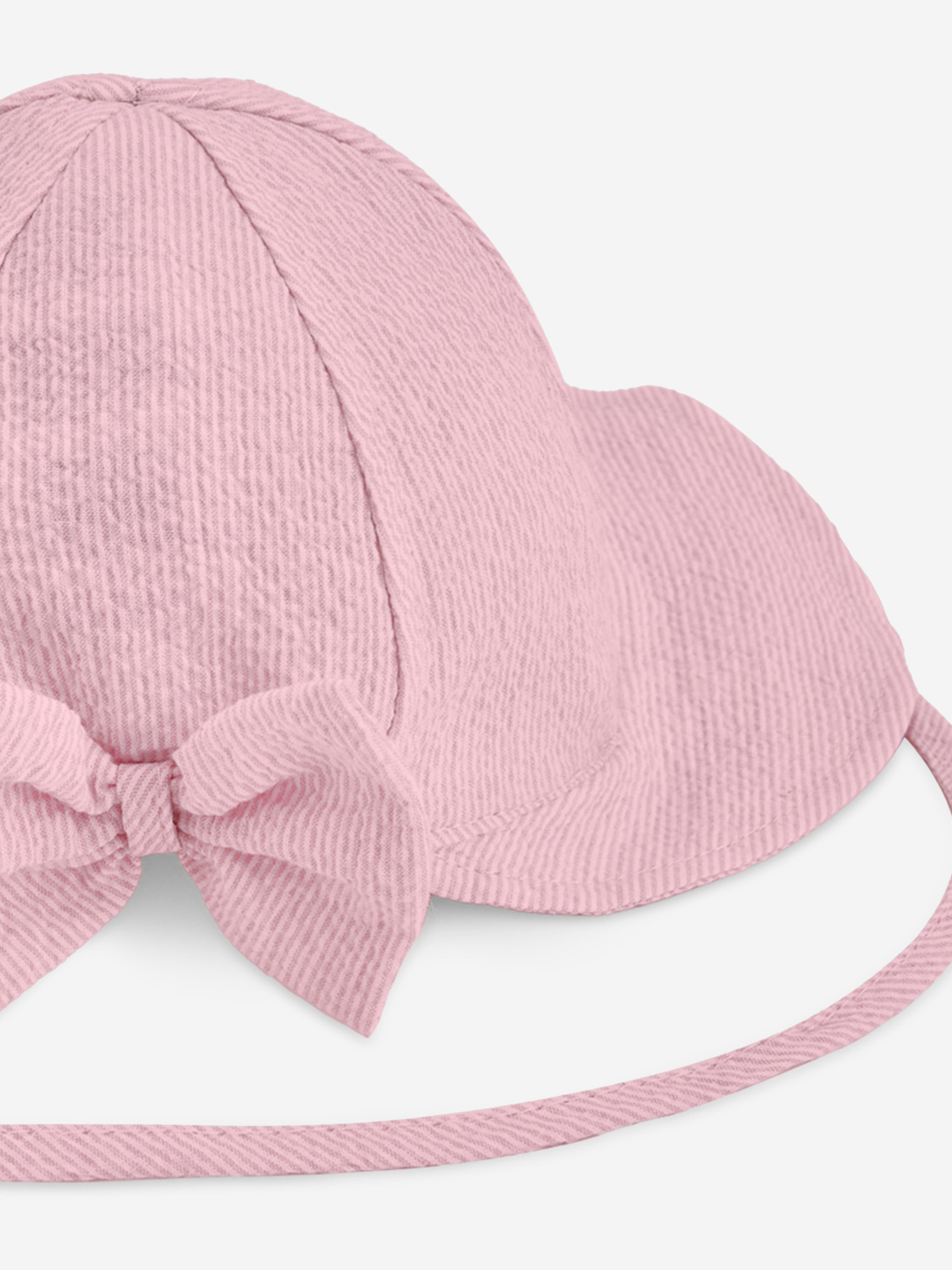 Paz Rodriguez Baby Girls Cotton Hat with Bow in Pink