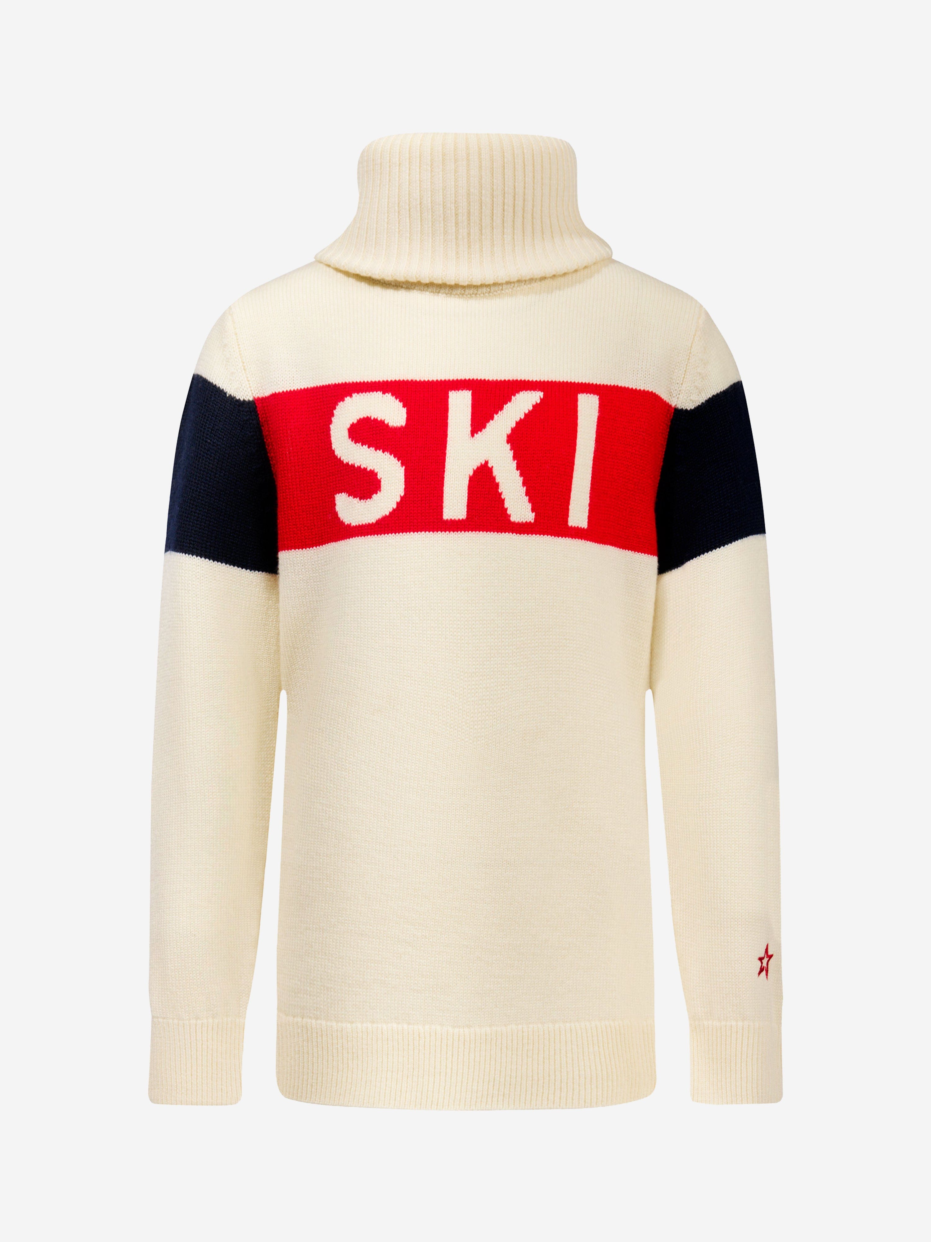 Perfect Moment Kids Ski Turtleneck Jumper in Ivory