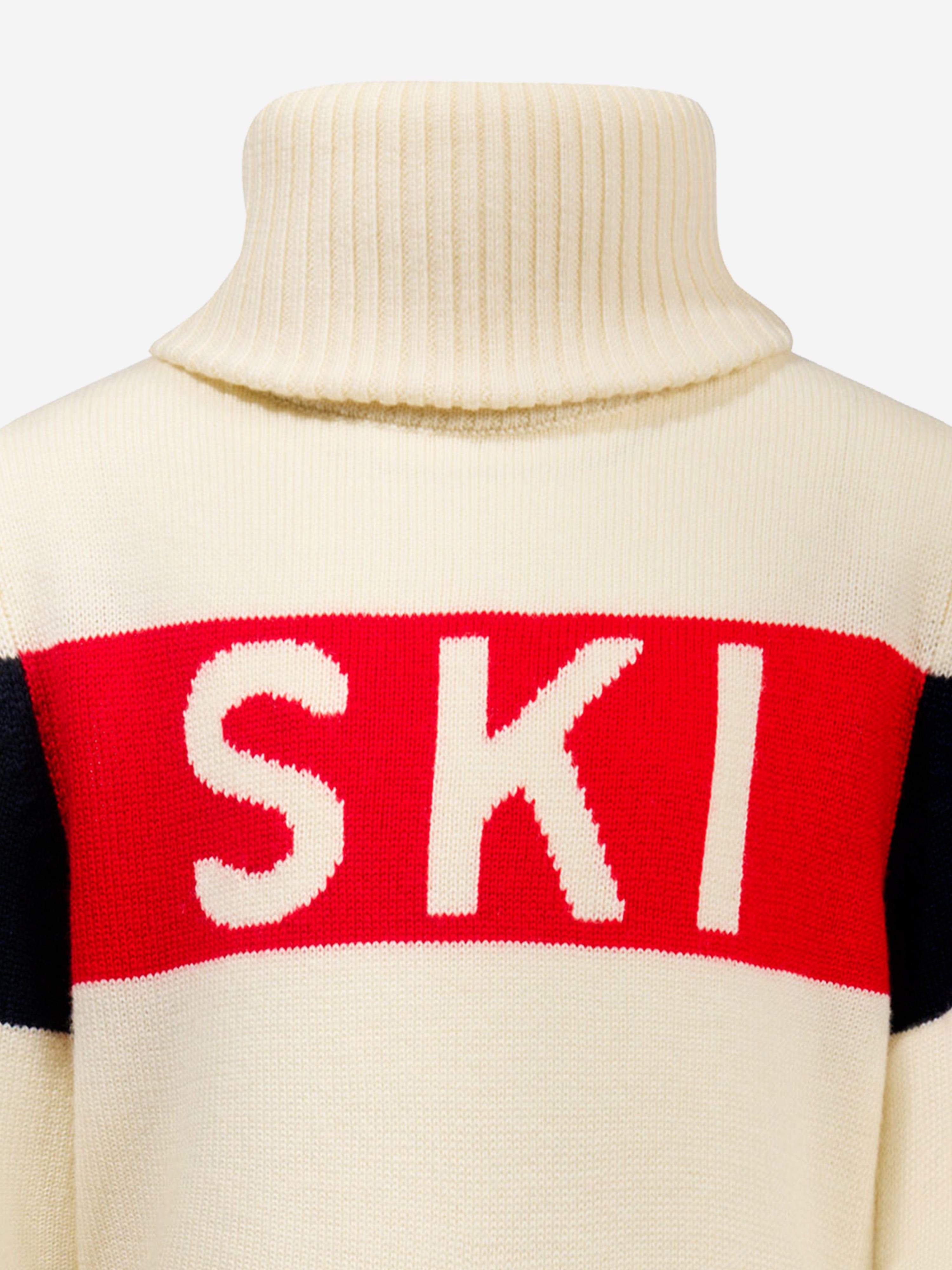 Perfect Moment Kids Ski Turtleneck Jumper in Ivory