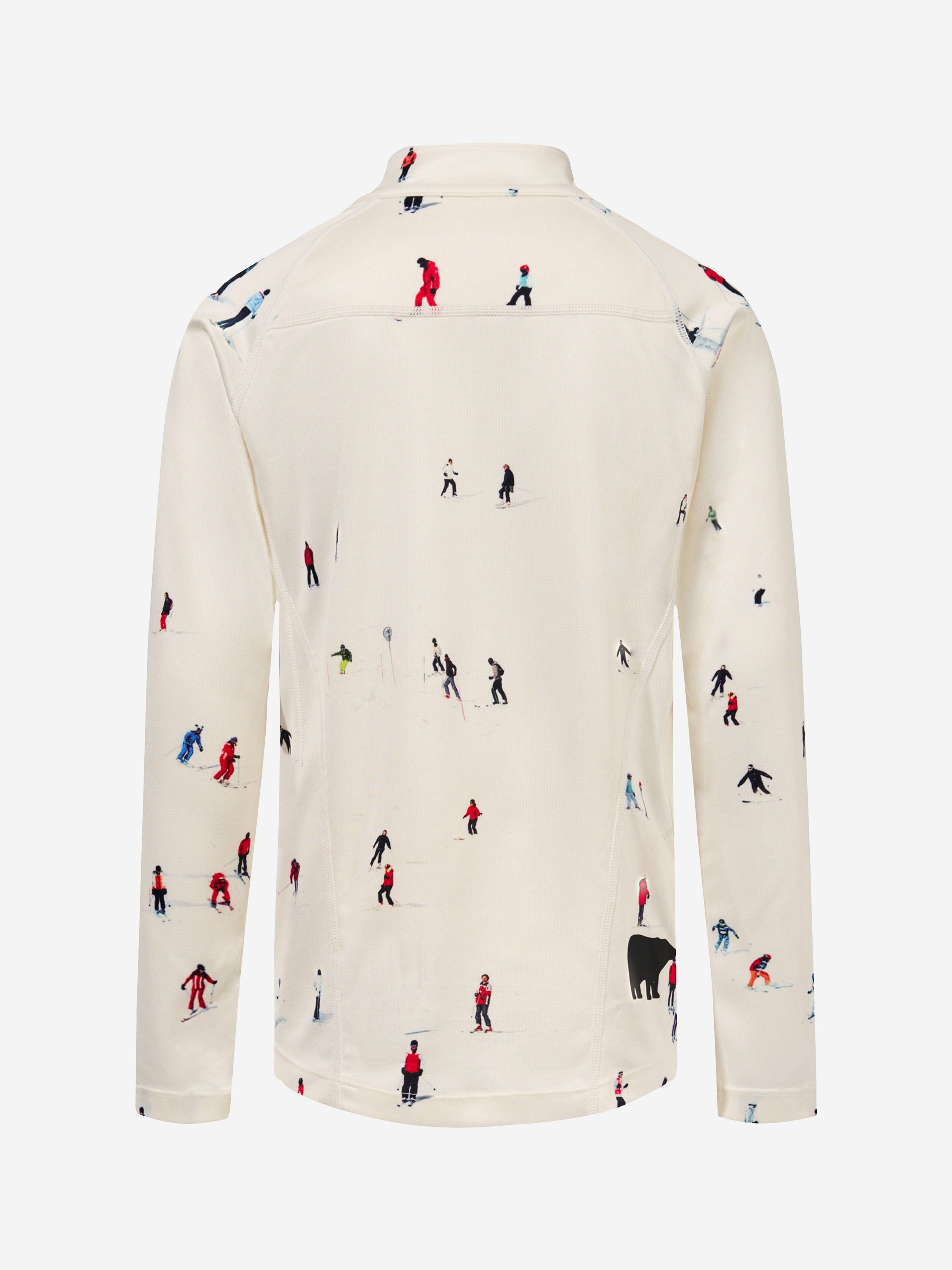 Perfect Moment Kids Ski Print Thermal Top in Ivory