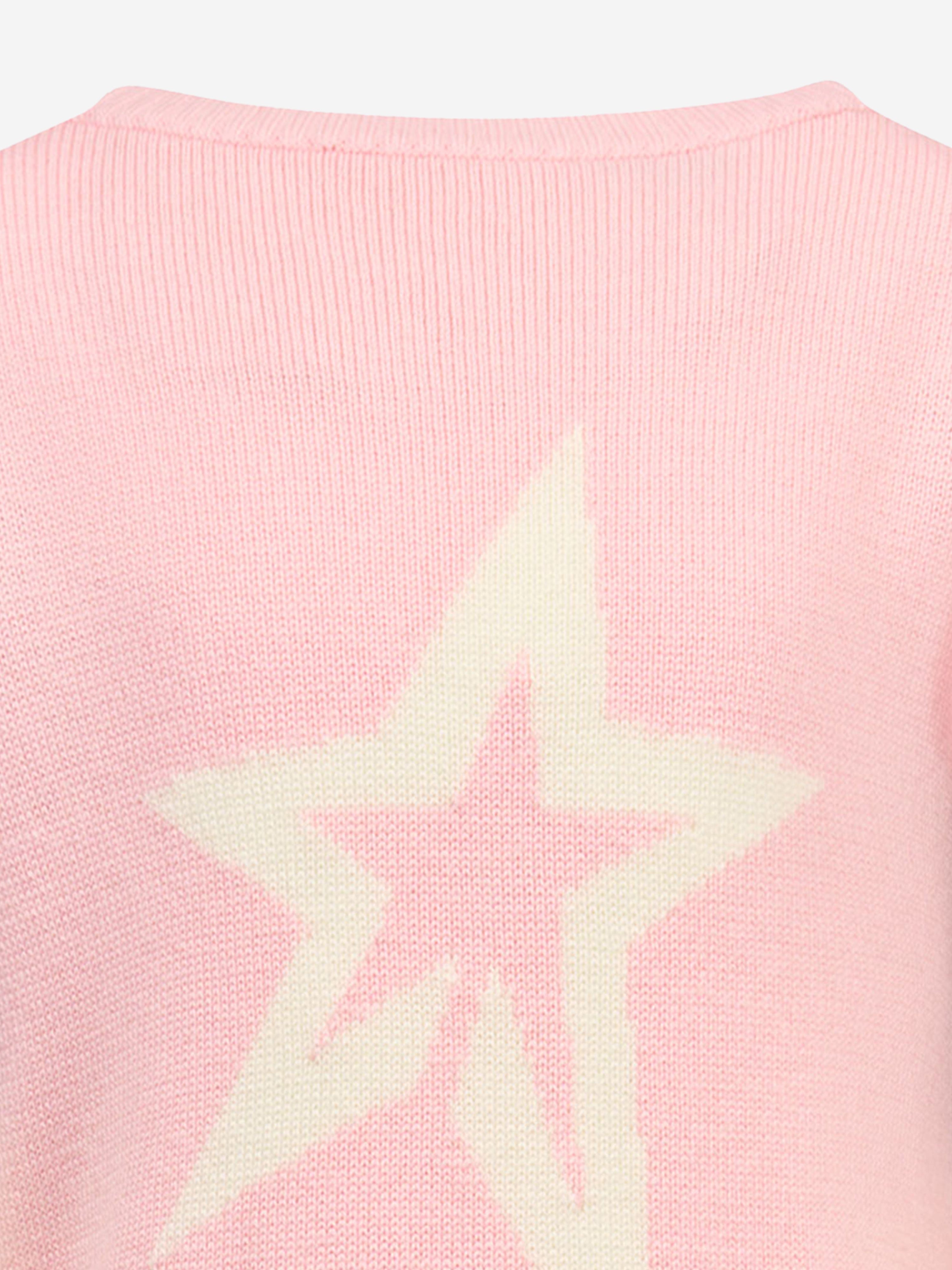 Perfect Moment Girls Star Crew Neck Jumper in Pink