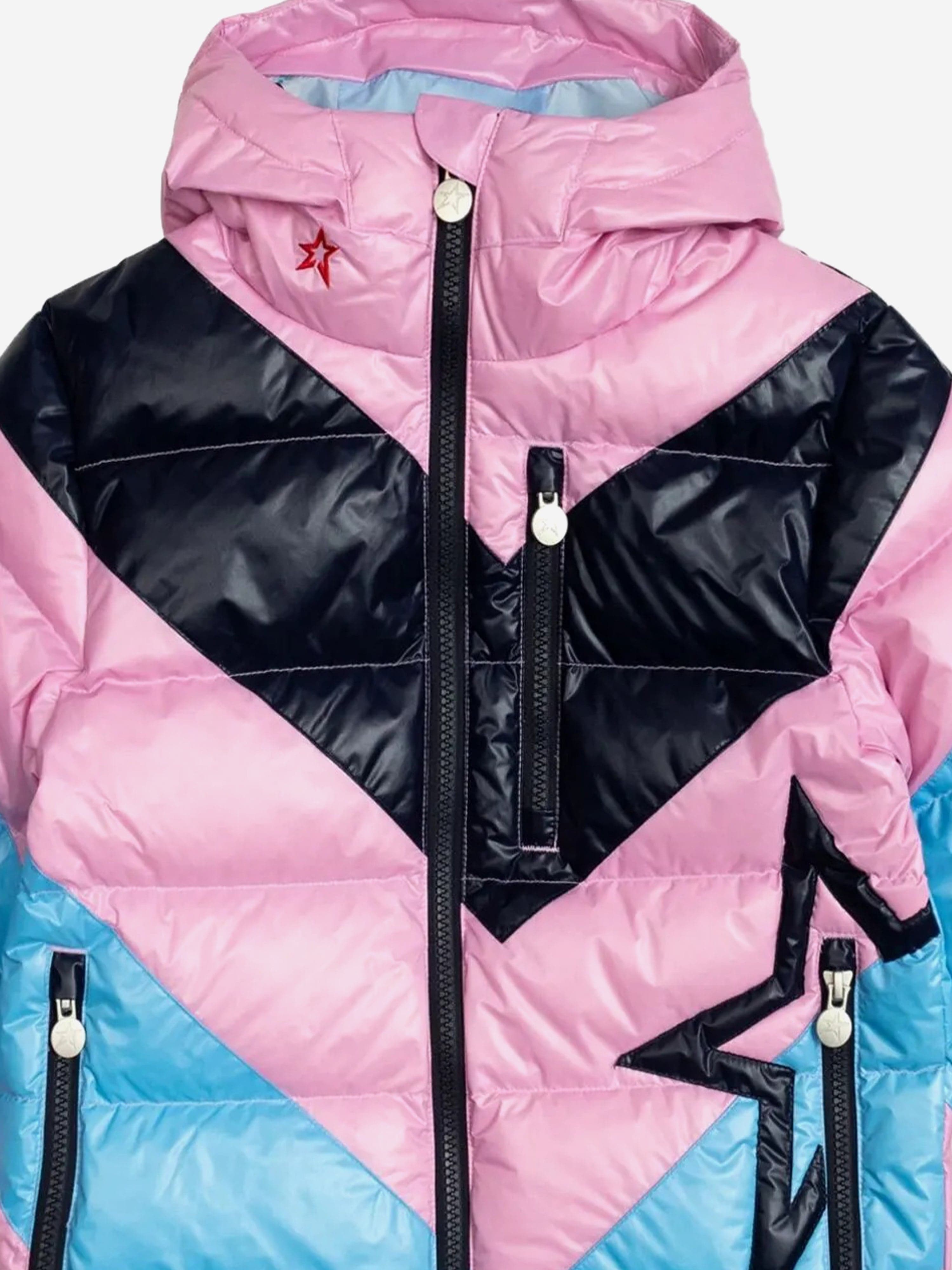 Perfect Moment Girls Down Padded Super Mojo Ski Jacket in Multicolour