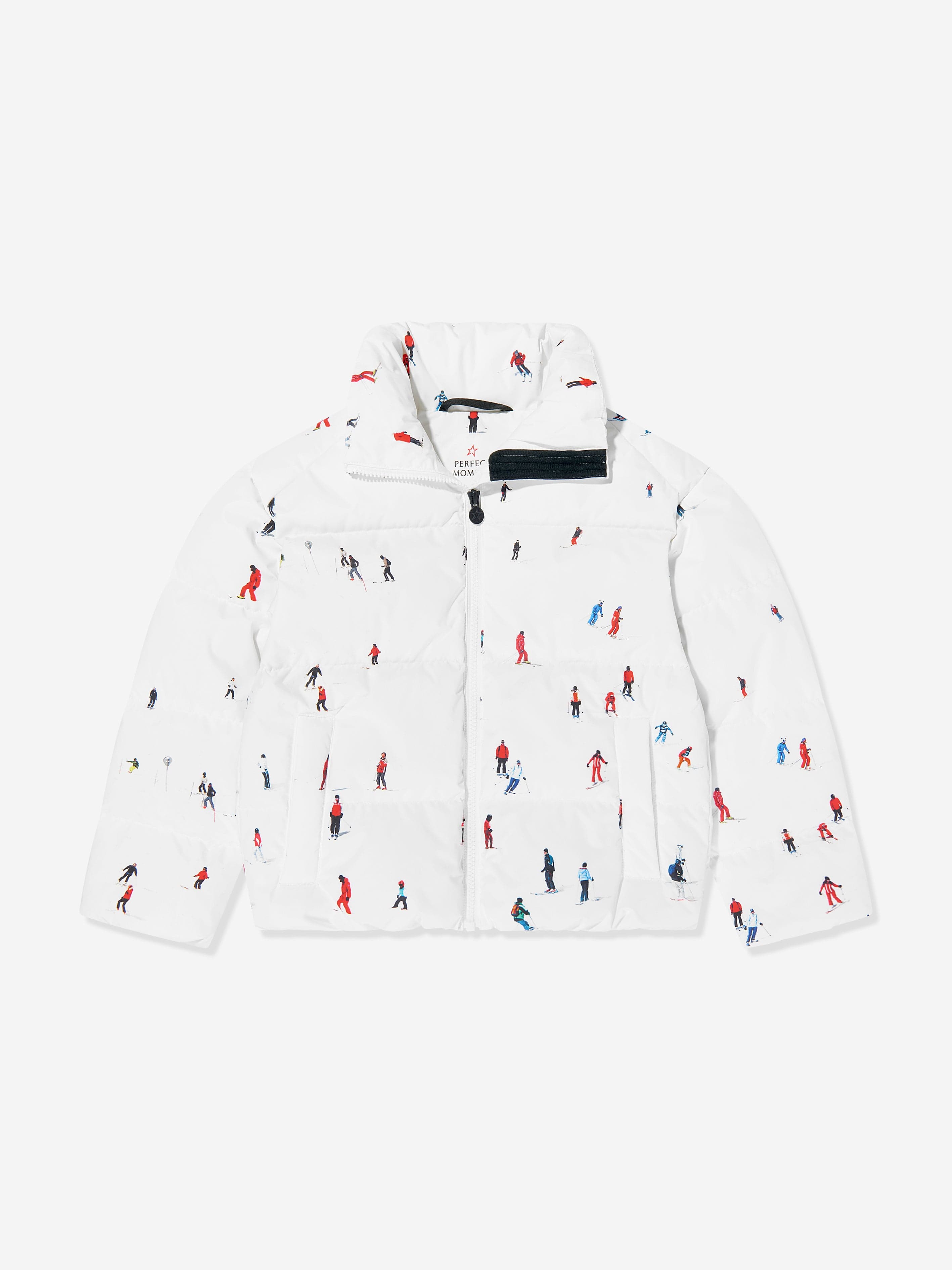 Perfect Moment Kids Dede Ski Print Nuuk Puffer Jacket in White