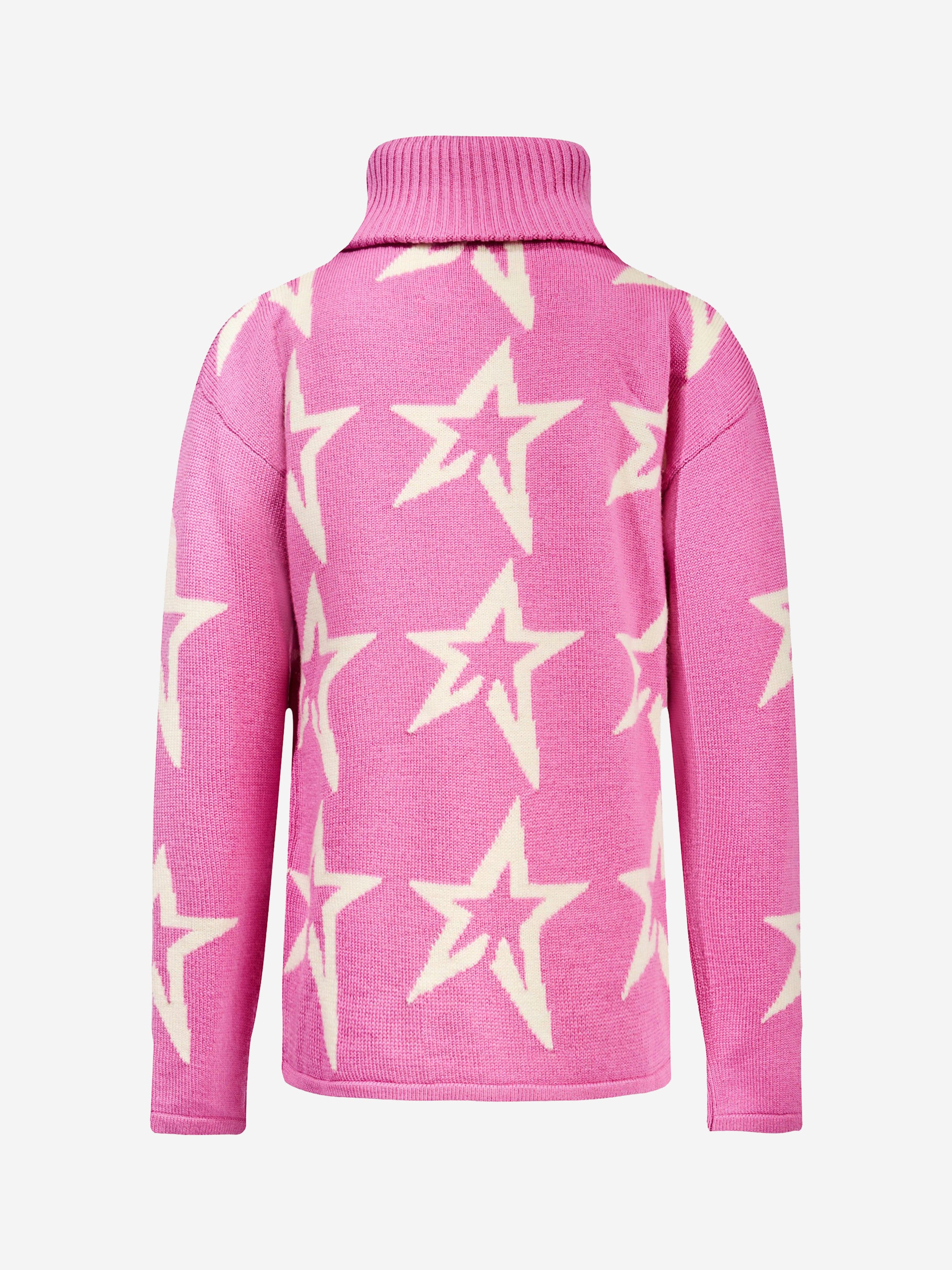 Perfect Moment Girls Merino Wool Star Dust Jumper in Pink