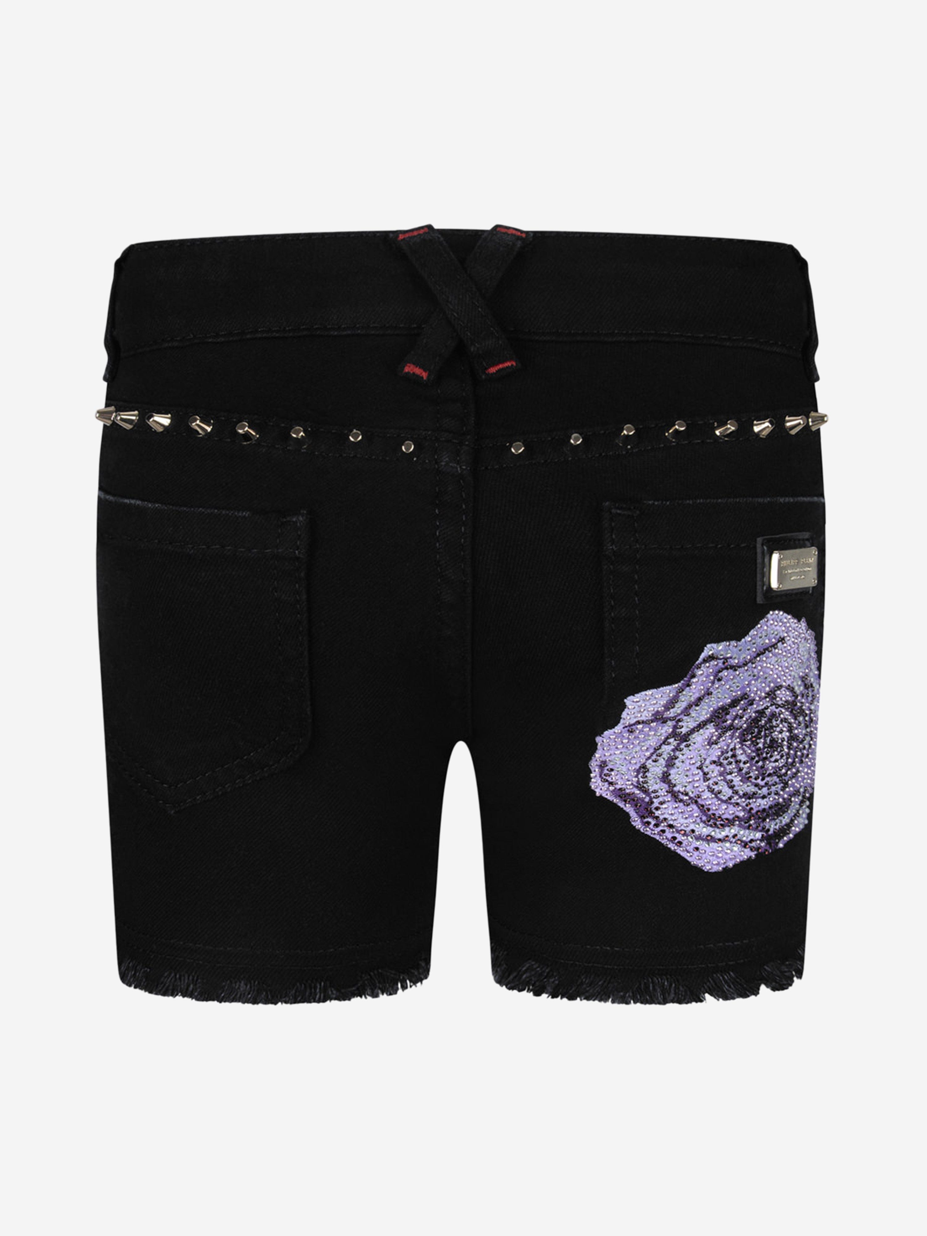 Philipp Plein Girls Denim Nicki Shorts