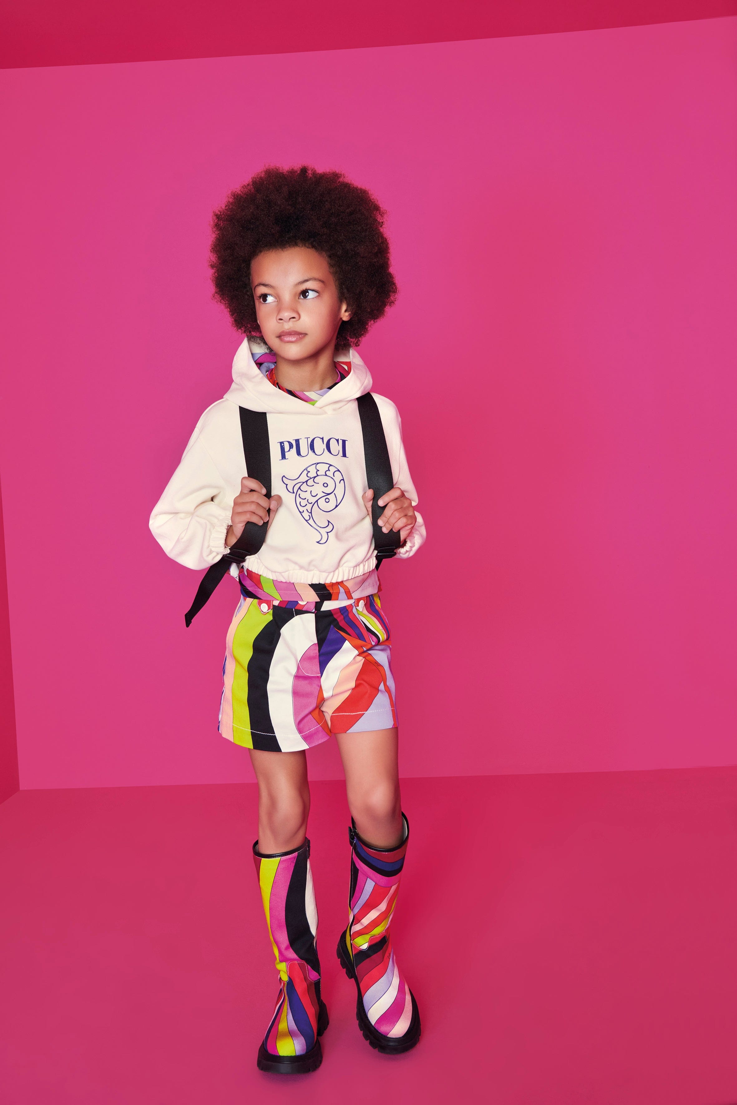 Pucci Girls Iride Print Shorts in Multicolour