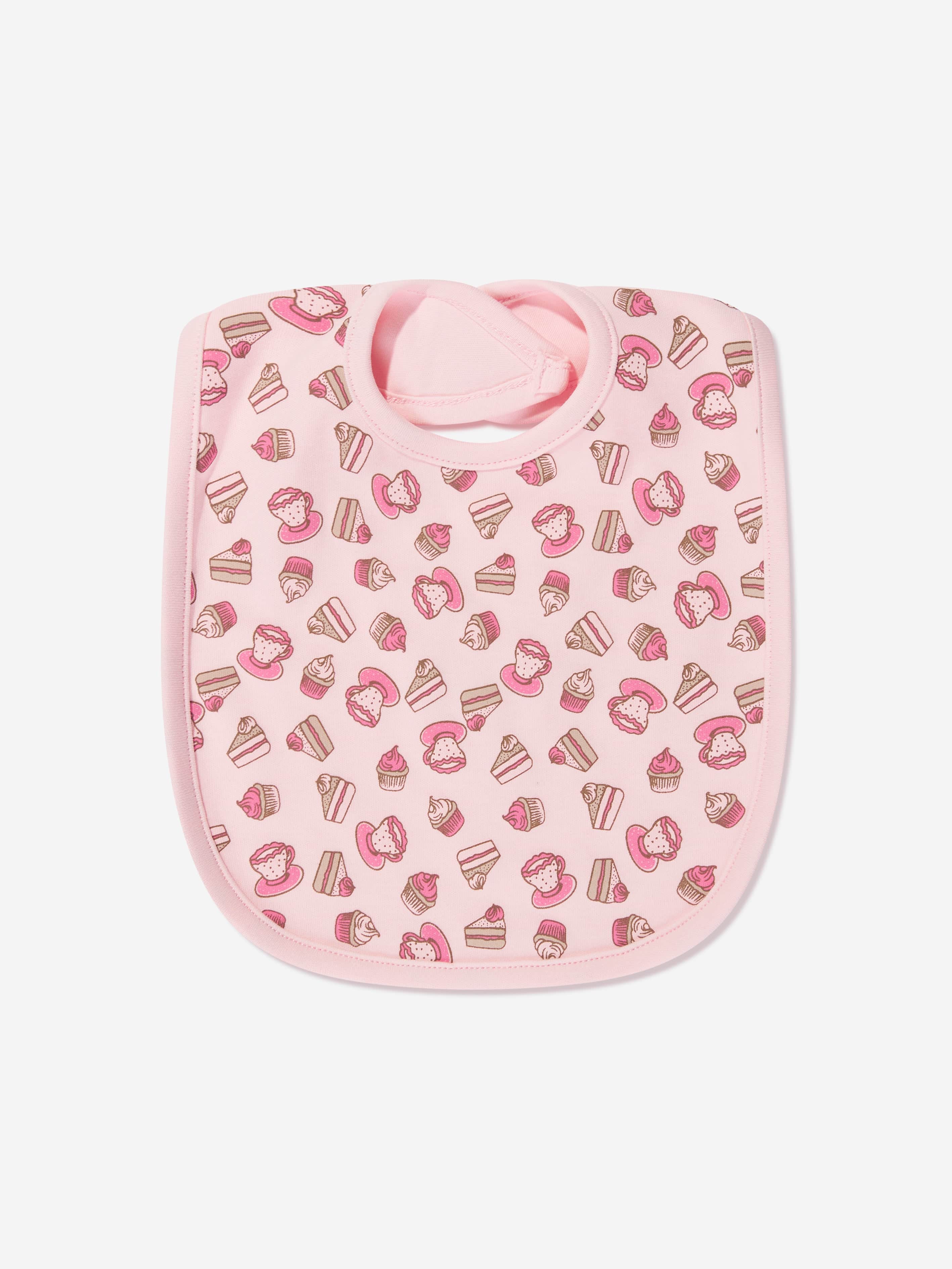 Rachel Riley Baby Girls Cupcake Bib in Pink