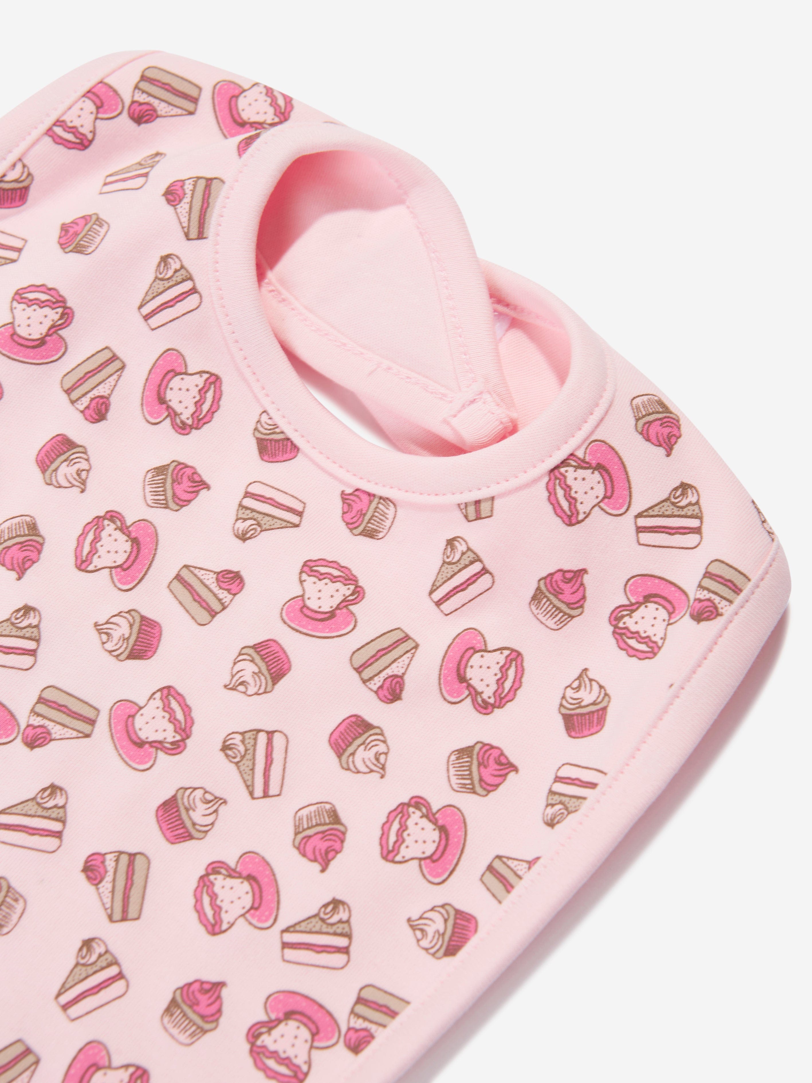 Rachel Riley Baby Girls Cupcake Bib in Pink