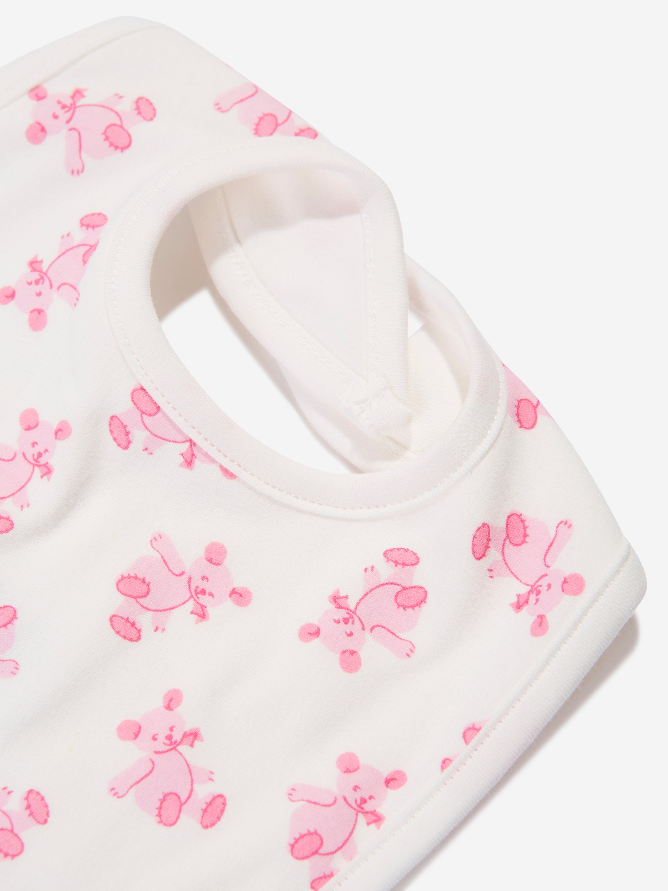 Rachel Riley Baby Girls Teddy Bib in Pink