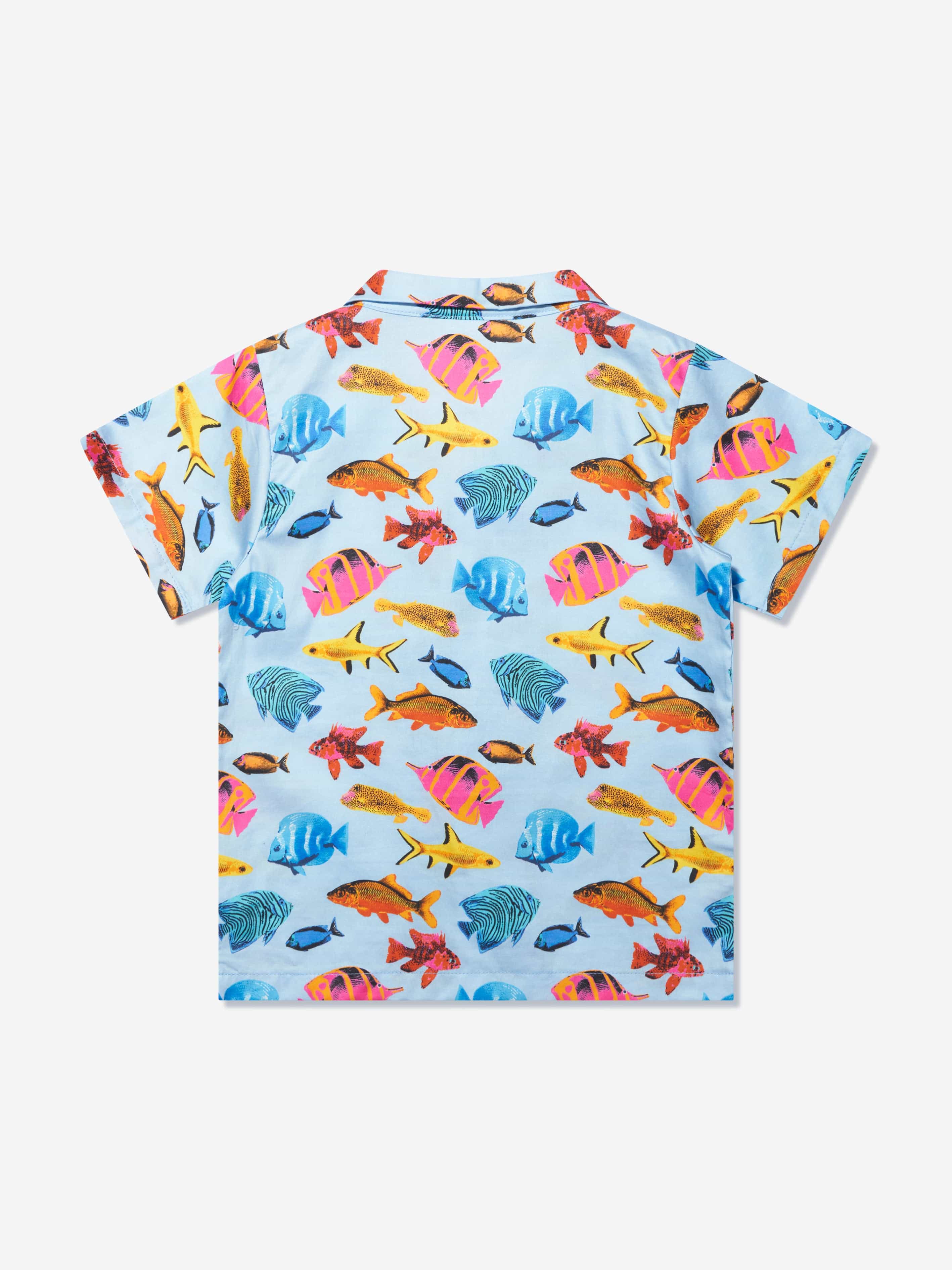 Rachel Riley Boys Tropical Fish Shirt in Multicolour