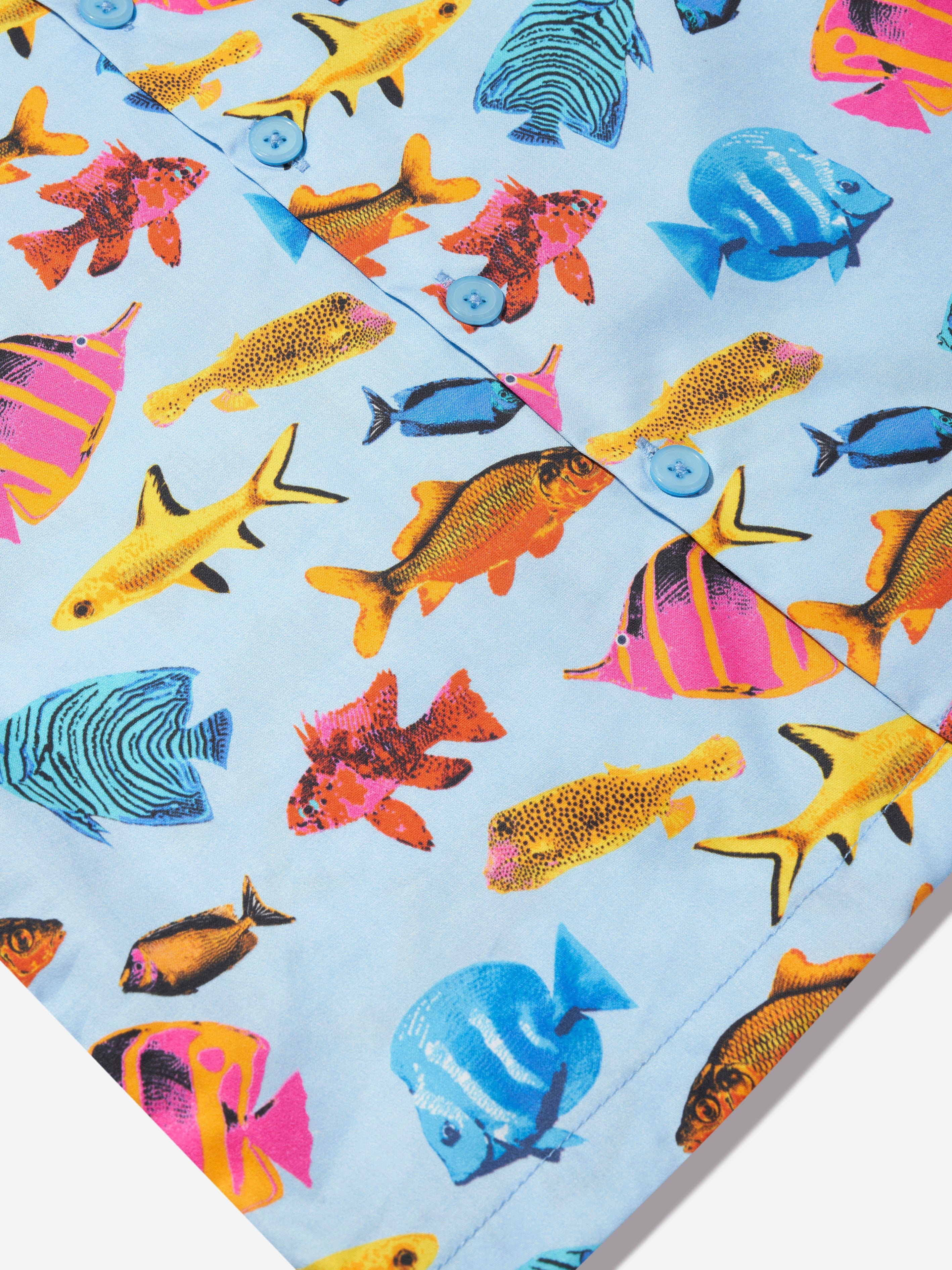 Rachel Riley Boys Tropical Fish Shirt in Multicolour