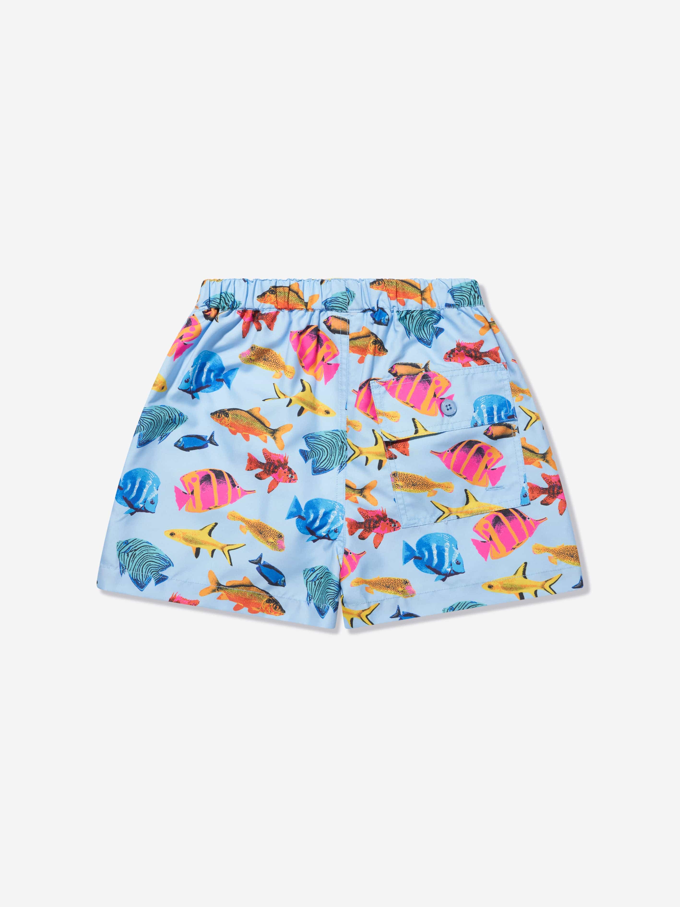 Rachel Riley Boys Tropical Fish Swim Shorts in Multicolour