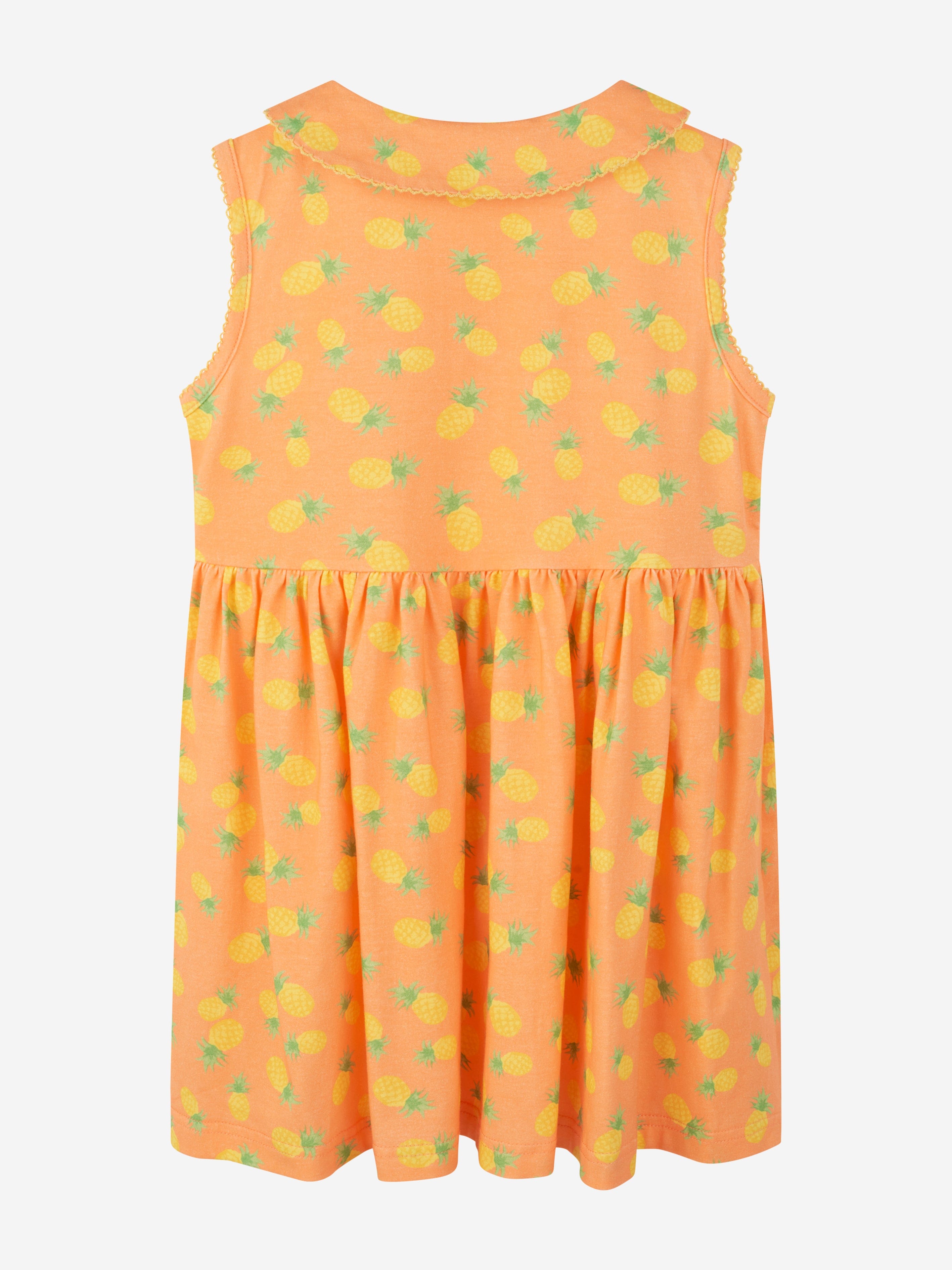 Rachel Riley Girls Pineapple Dress in Orange