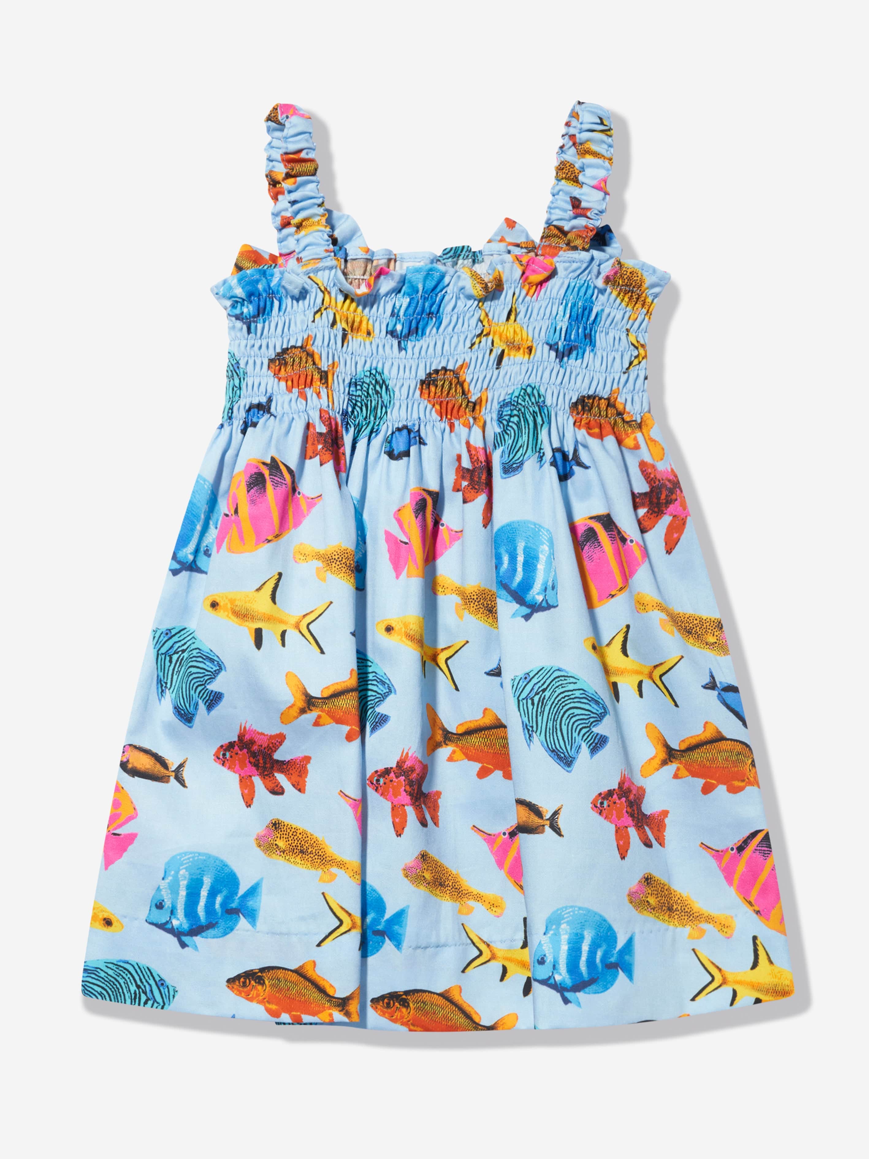 Rachel Riley Girls Tropical Fish Sundress in Multicolour