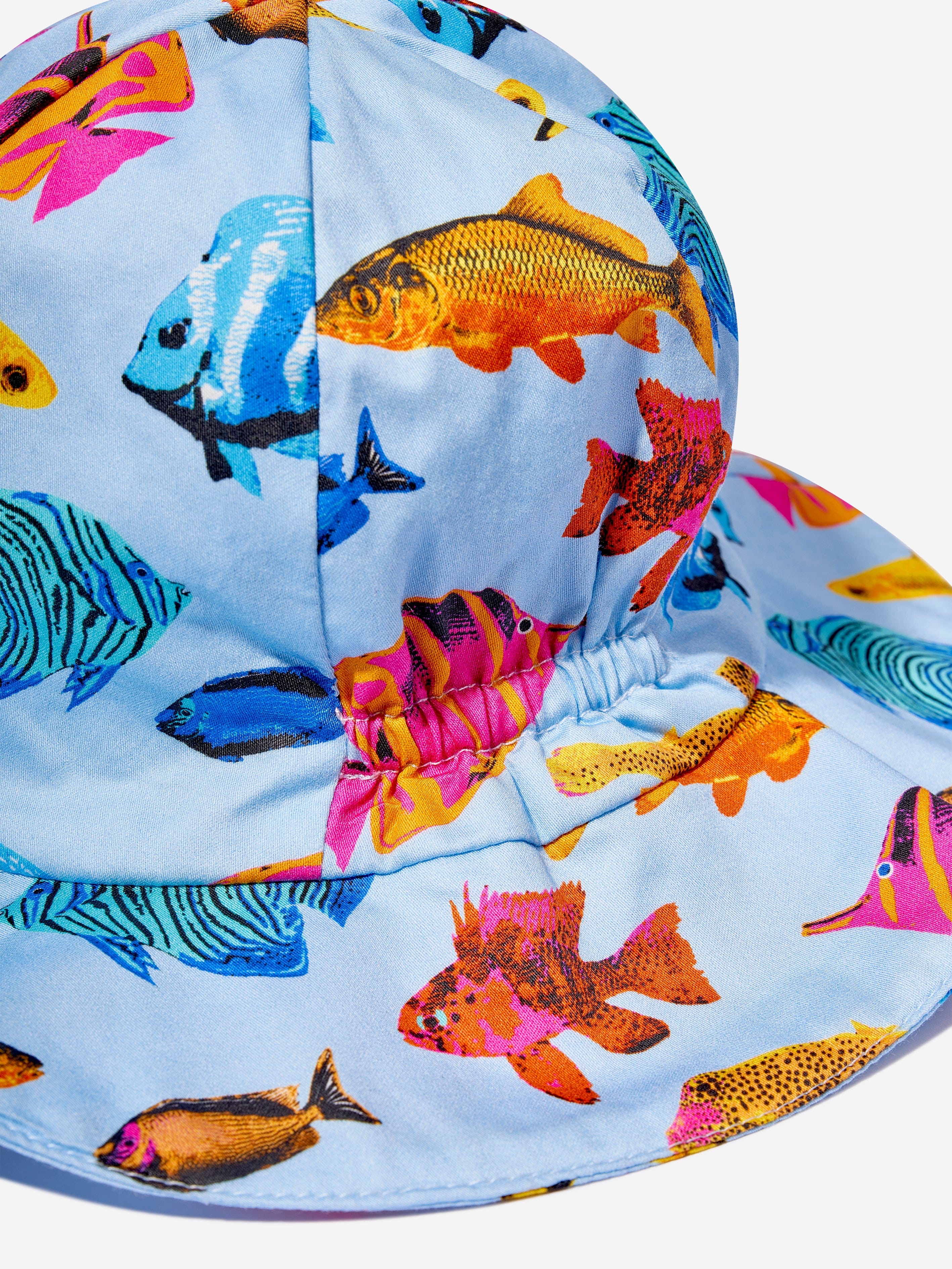 Rachel Riley Baby Girls Tropical Fish Sun Hat in Multicolour