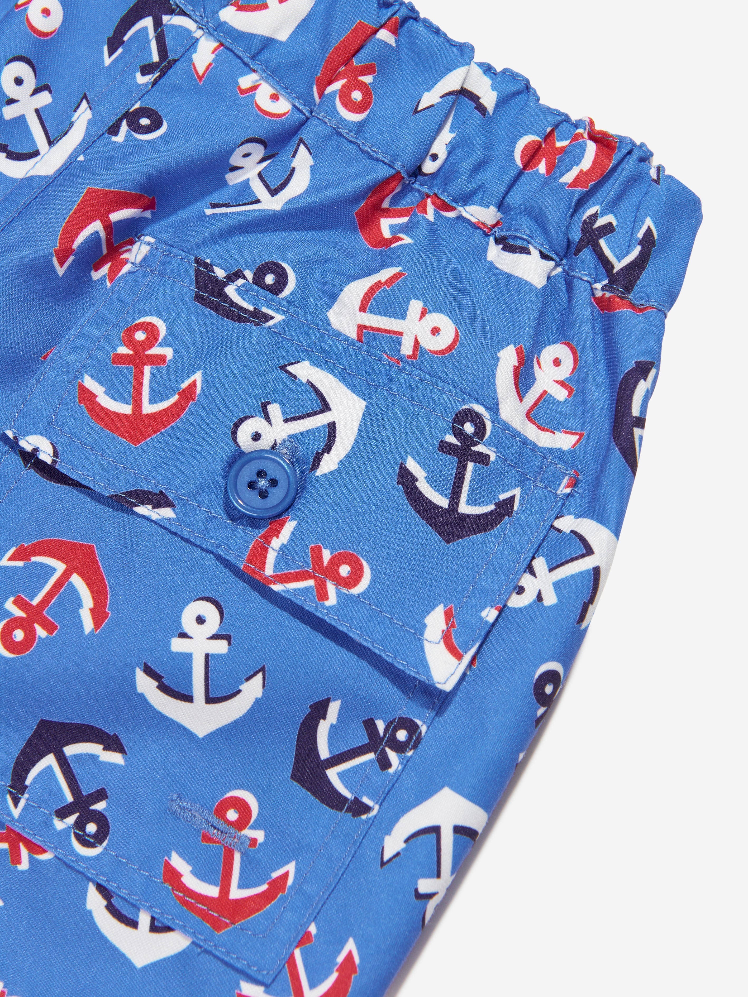 Rachel Riley Baby Boys Anchor Swim Shorts in Blue