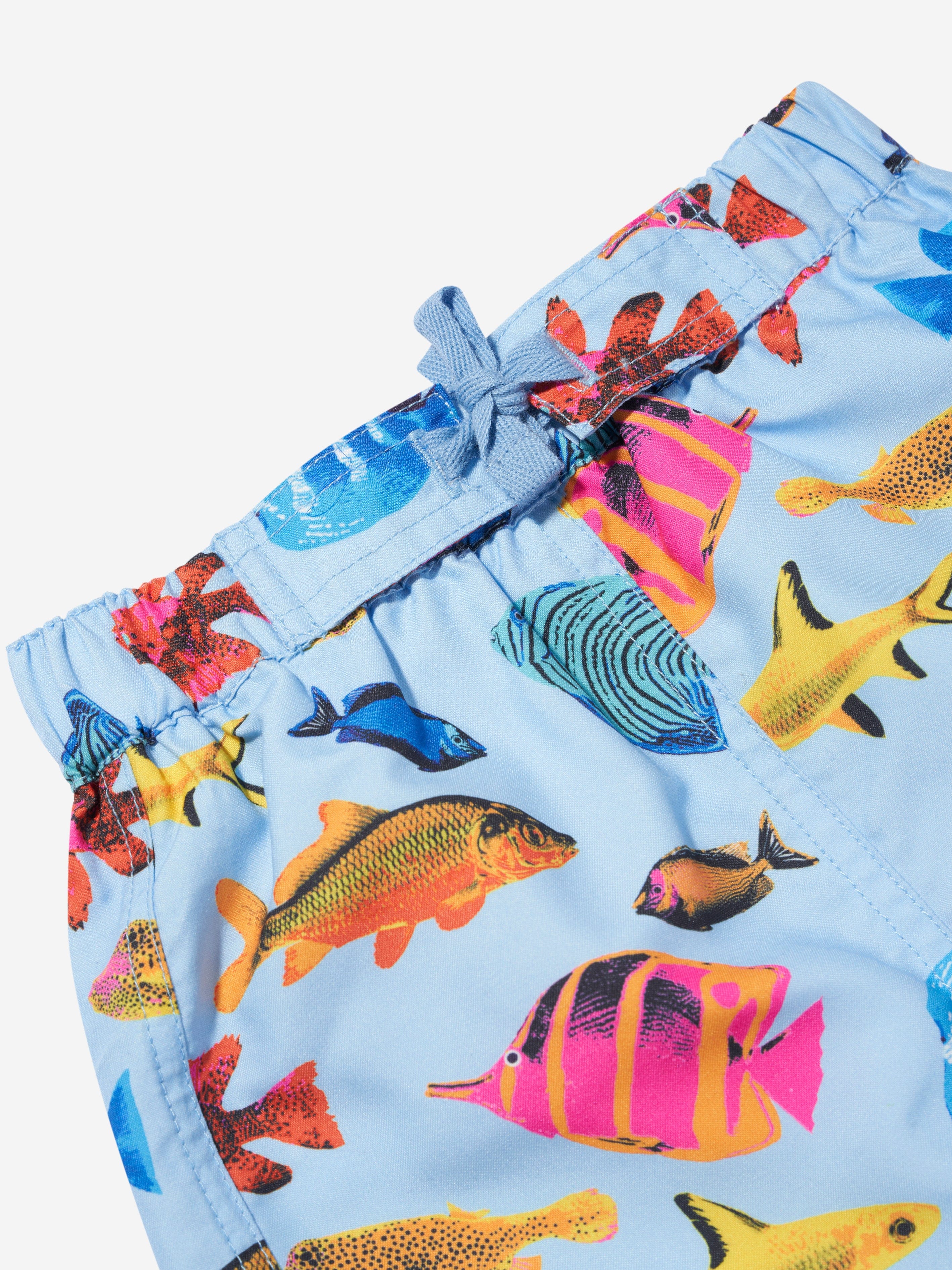 Rachel Riley Baby Boys Tropical Fish Swim Shorts in Multicolour