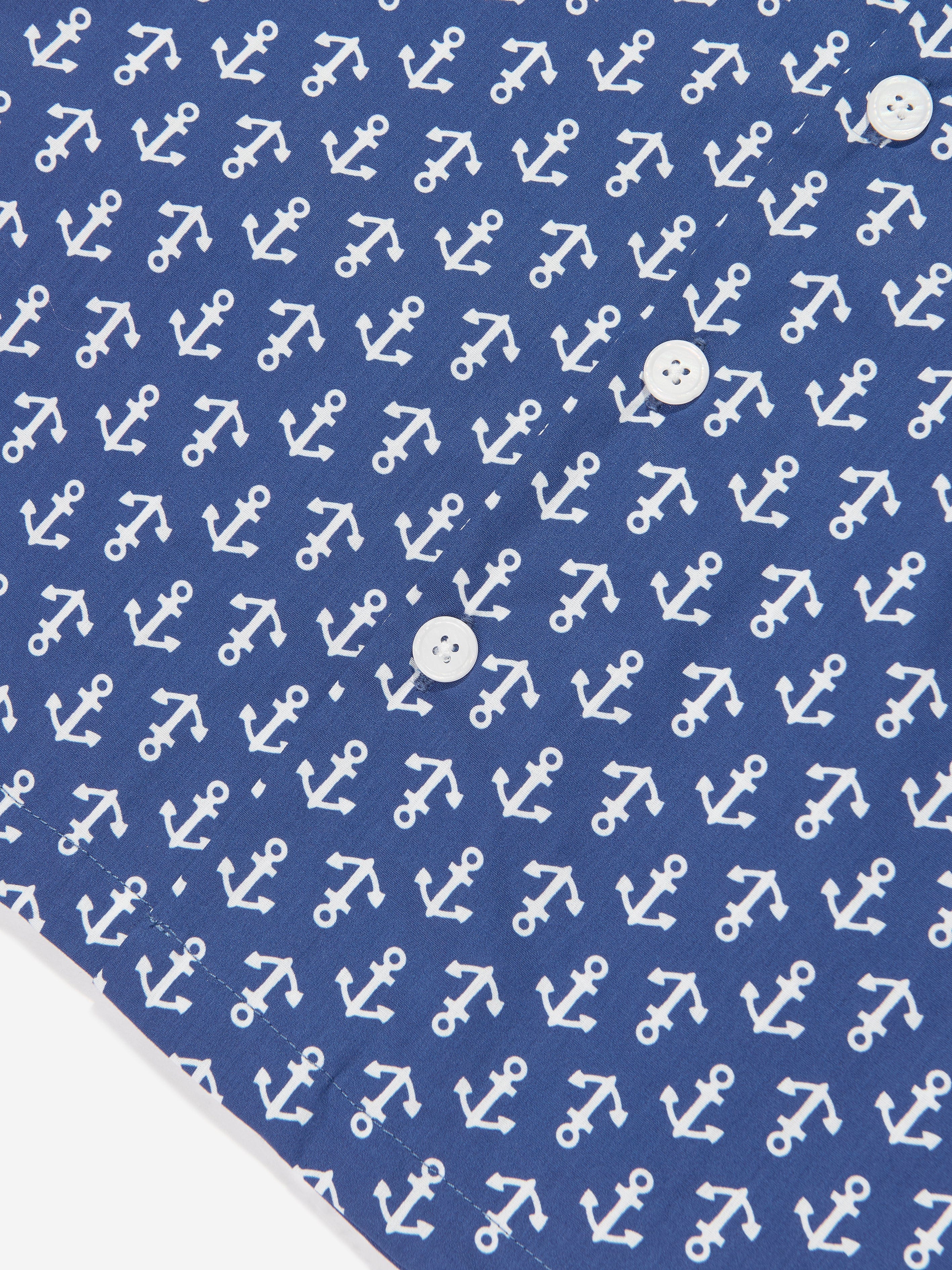 Rachel Riley Boys Anchor Shirt in Navy