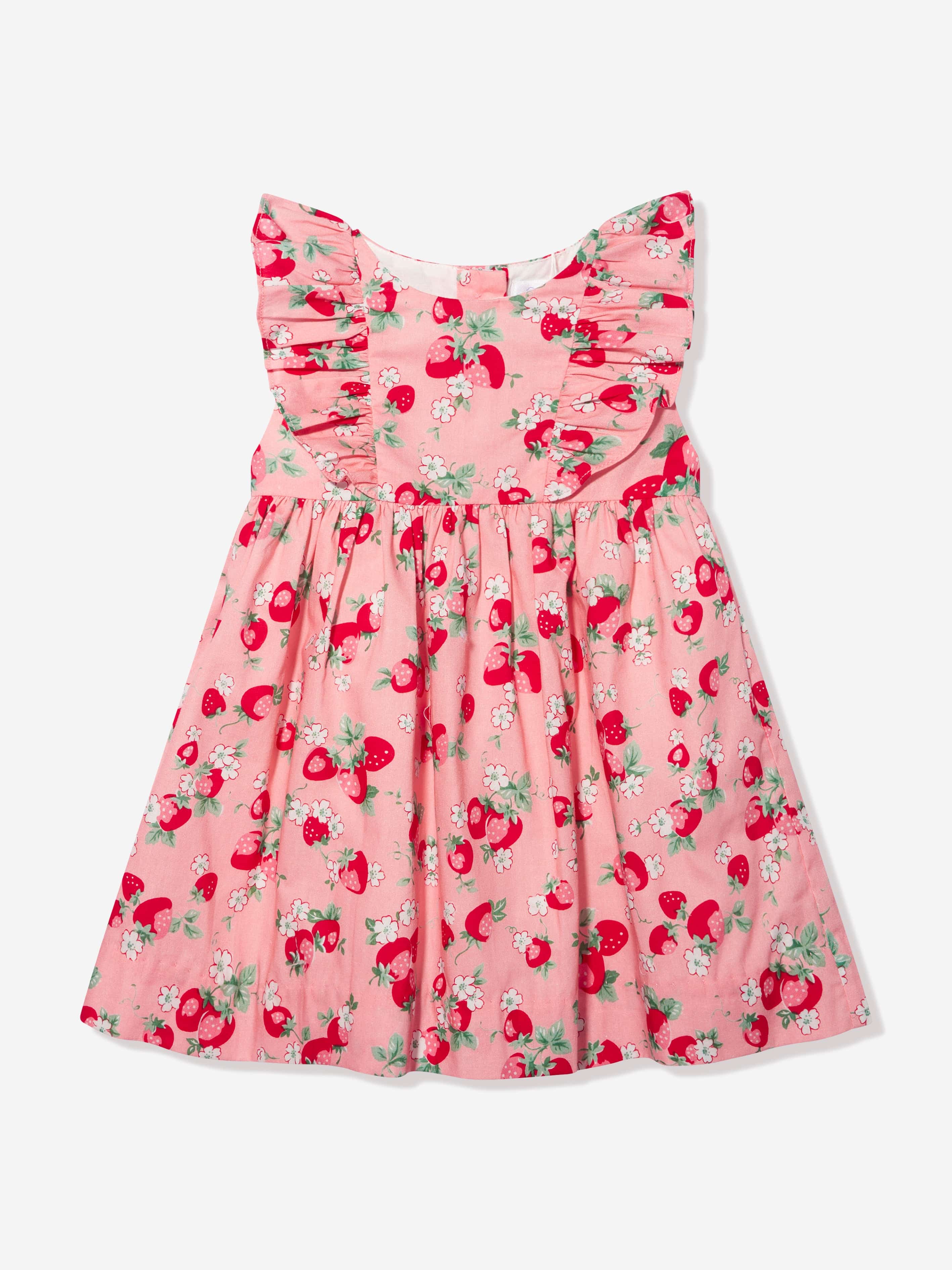 Rachel Riley Baby Girls Strawberry Sundress And Bloomers in Pink