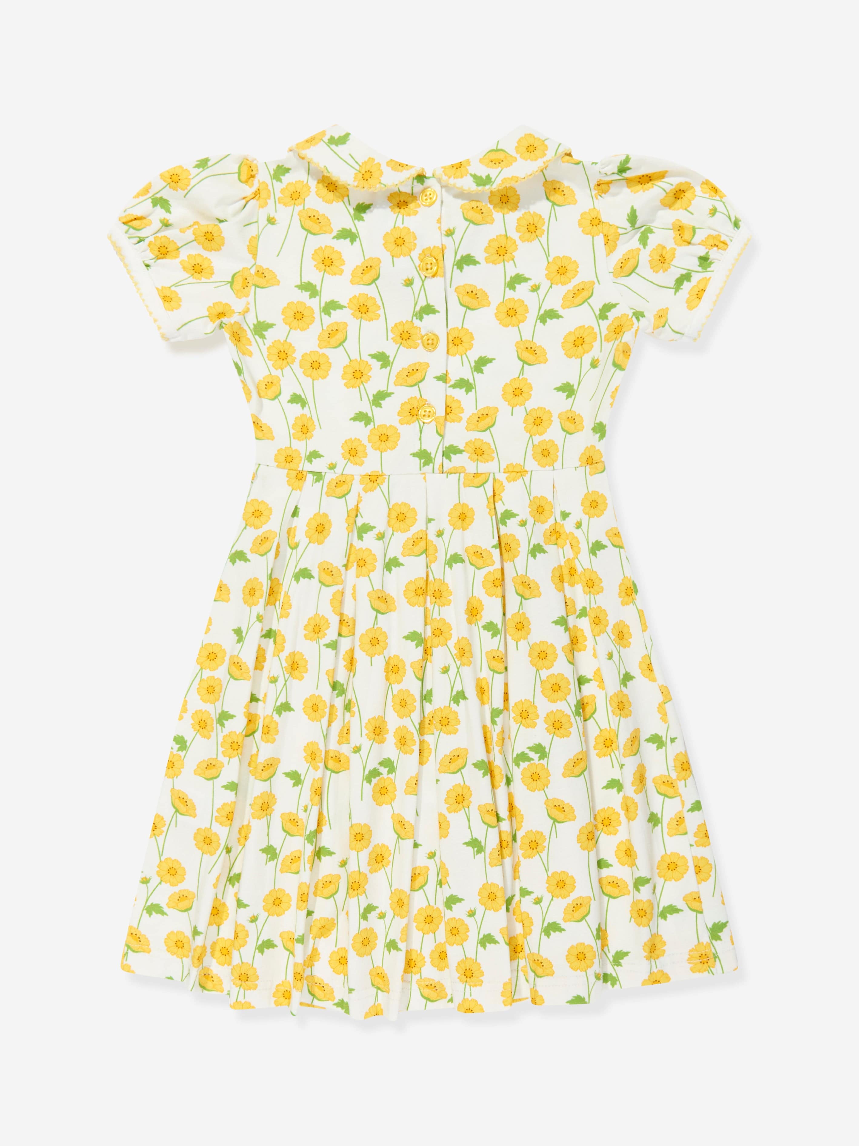 Rachel Riley Girls Buttercup Jersey Dress in Yellow