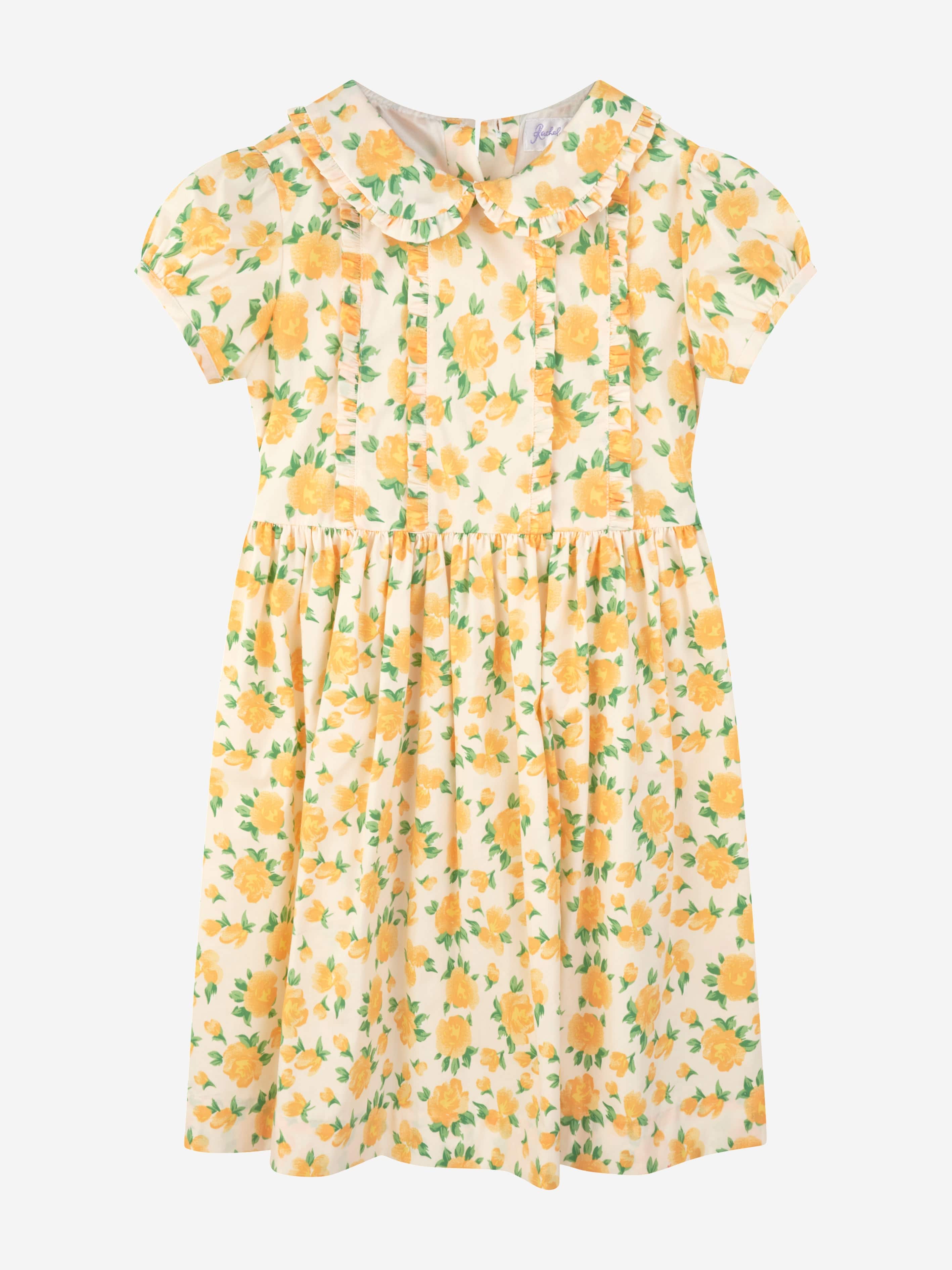 Rachel Riley Girls Marigold Frill Dress in Yellow